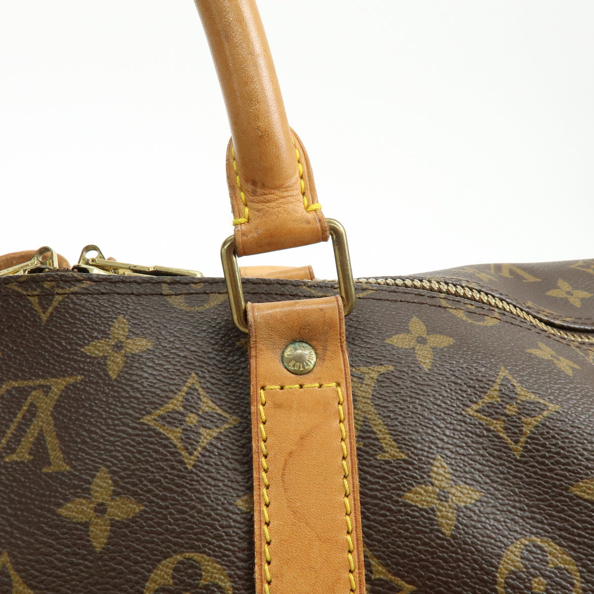 Louis Vuitton Monogram Keep All Bandouliere 55 Boston Bag Brown M41414
