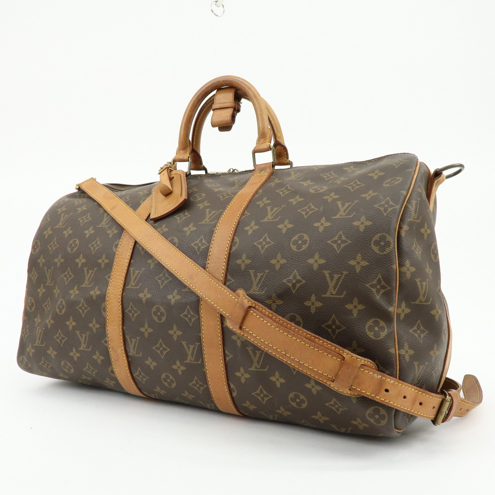 Louis Vuitton Monogram Keep All Bandouliere 50 Boston Bag M41416