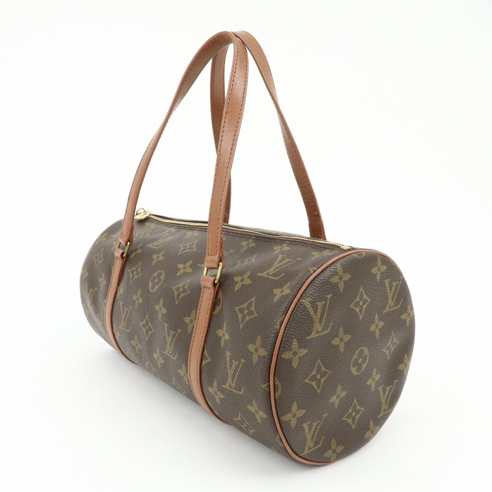 Louis Vuitton Monogram Papillon 30 Hand Bag Old Style Brown M51365