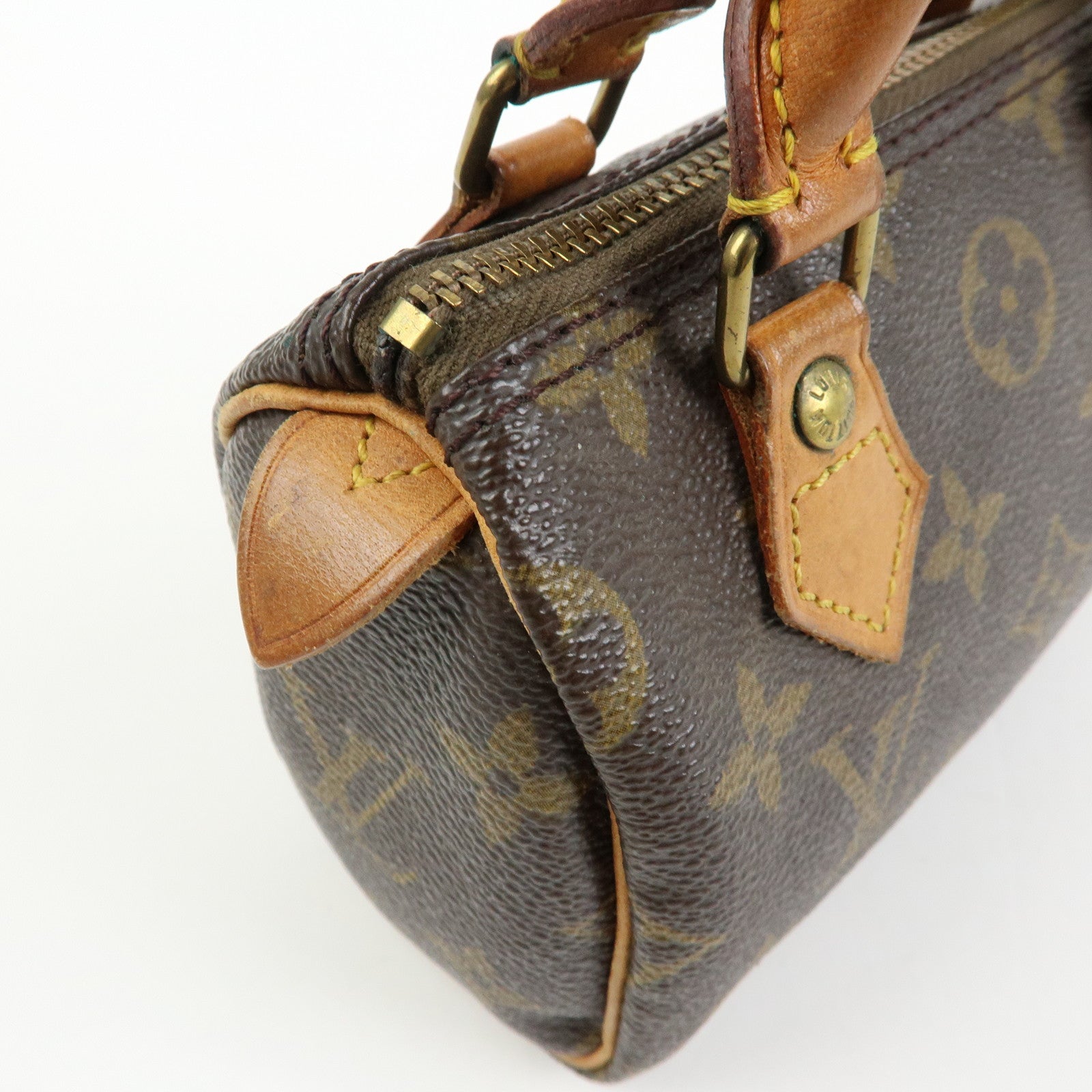 Louis Vuitton Monogram Canvas Mini Speedy Hand Bag & Strap M41534