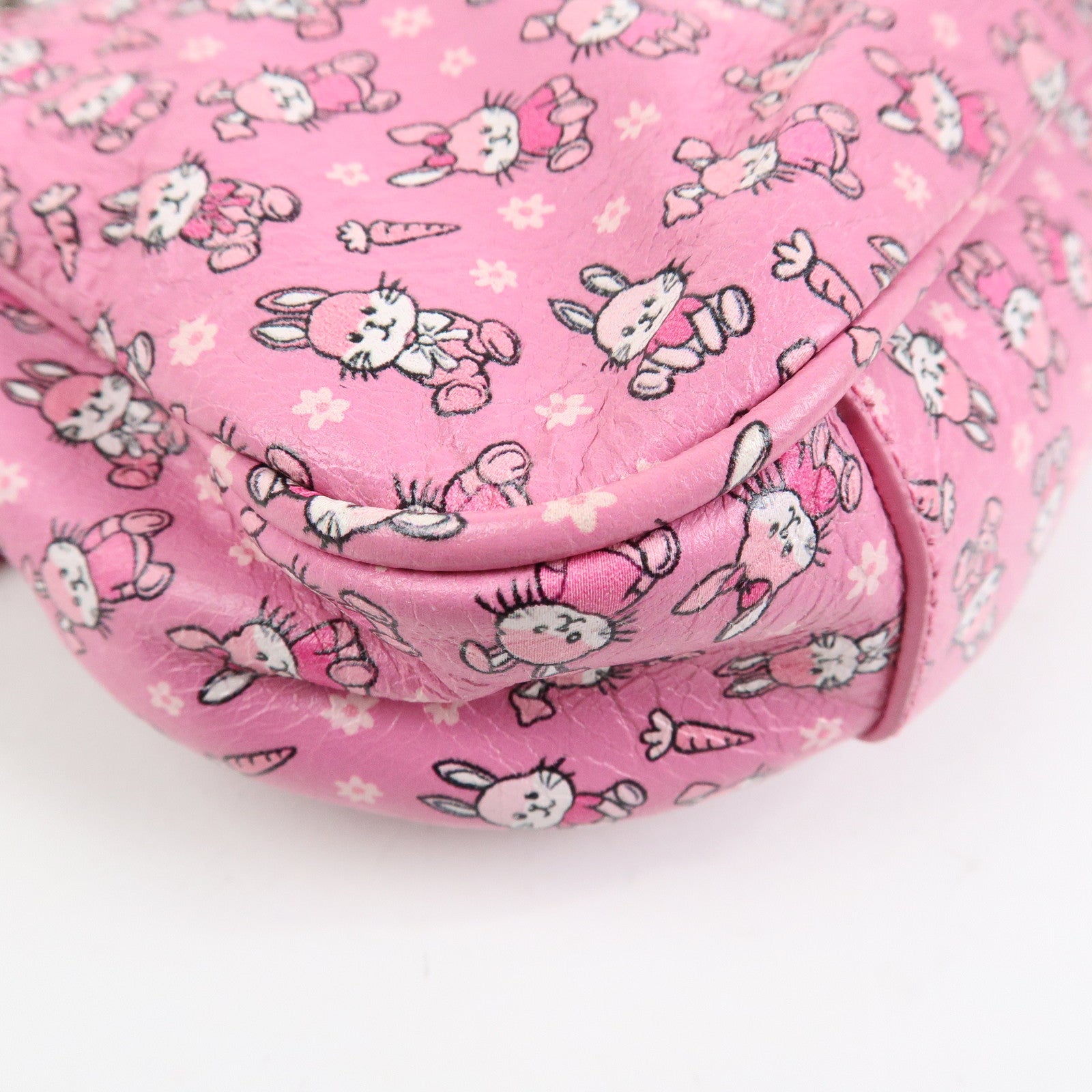 BALENCIAGA Le Cagole Mini Rabbit Pattern Leather Shoulder Bag 695814