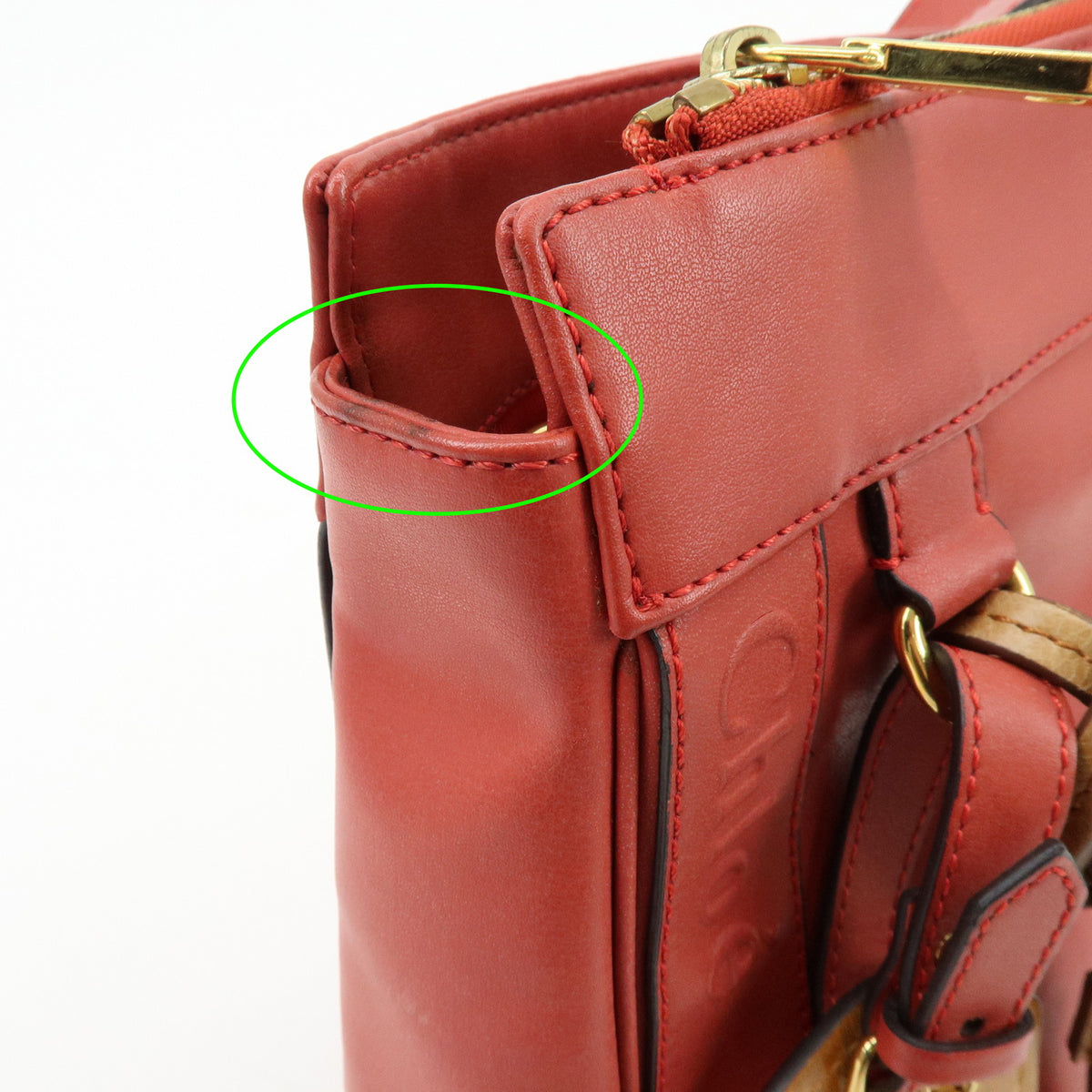 Chloe Eden Leather Shoulder Bag Crossbody Bag Tassel Red