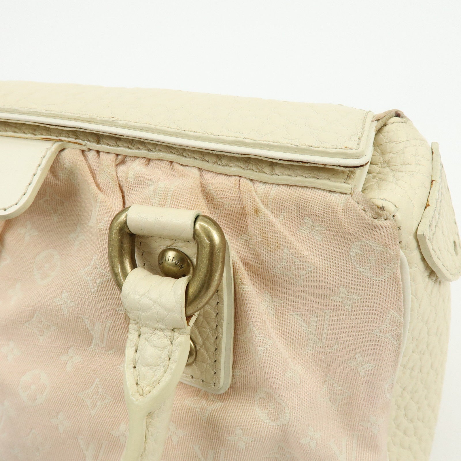 Louis Vuitton Monogram Mini Lin Trapes PM Hand Bag Rose M40062