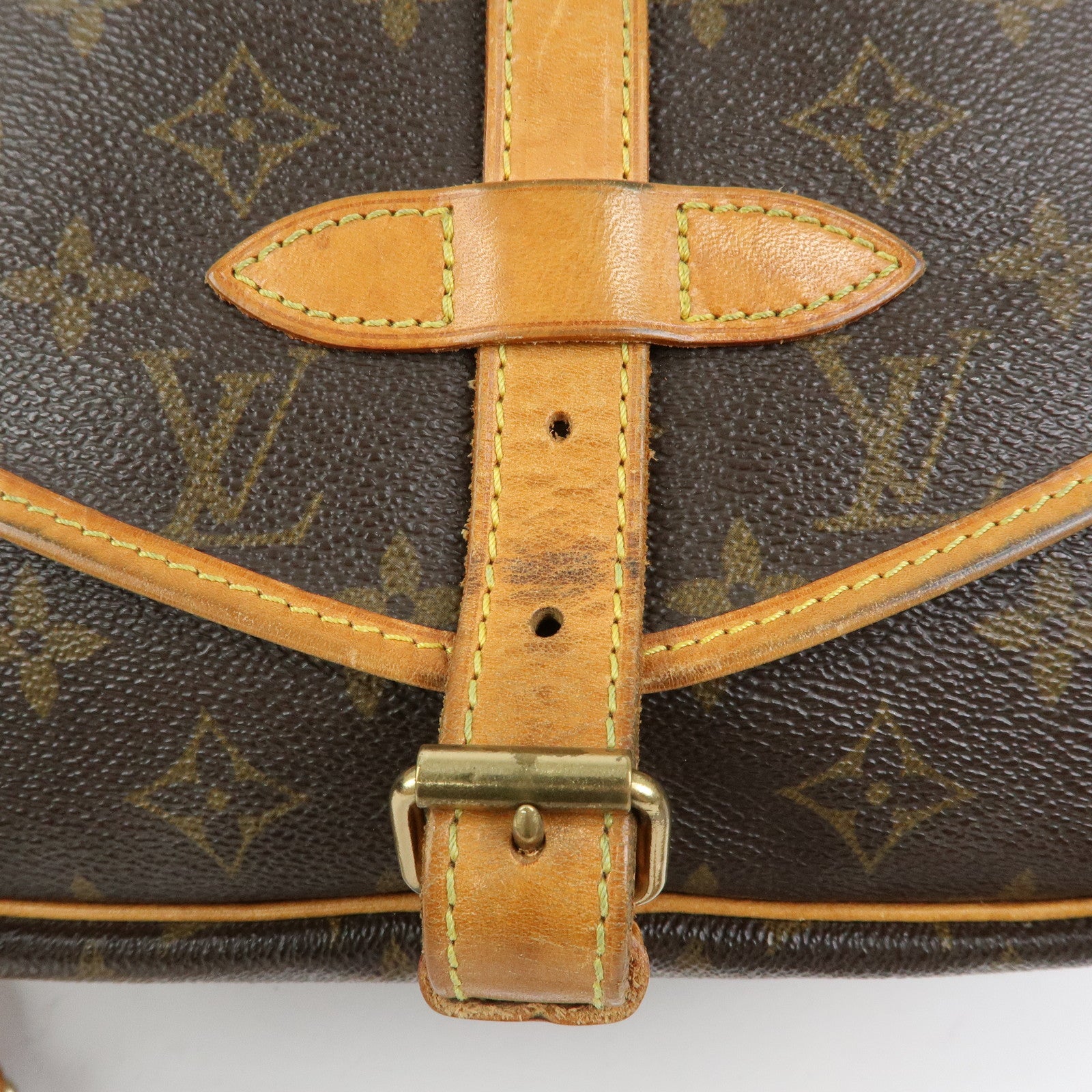 Louis Vuitton Monogram Saumur 30 Canvas Shoulder Bag Brown M42256