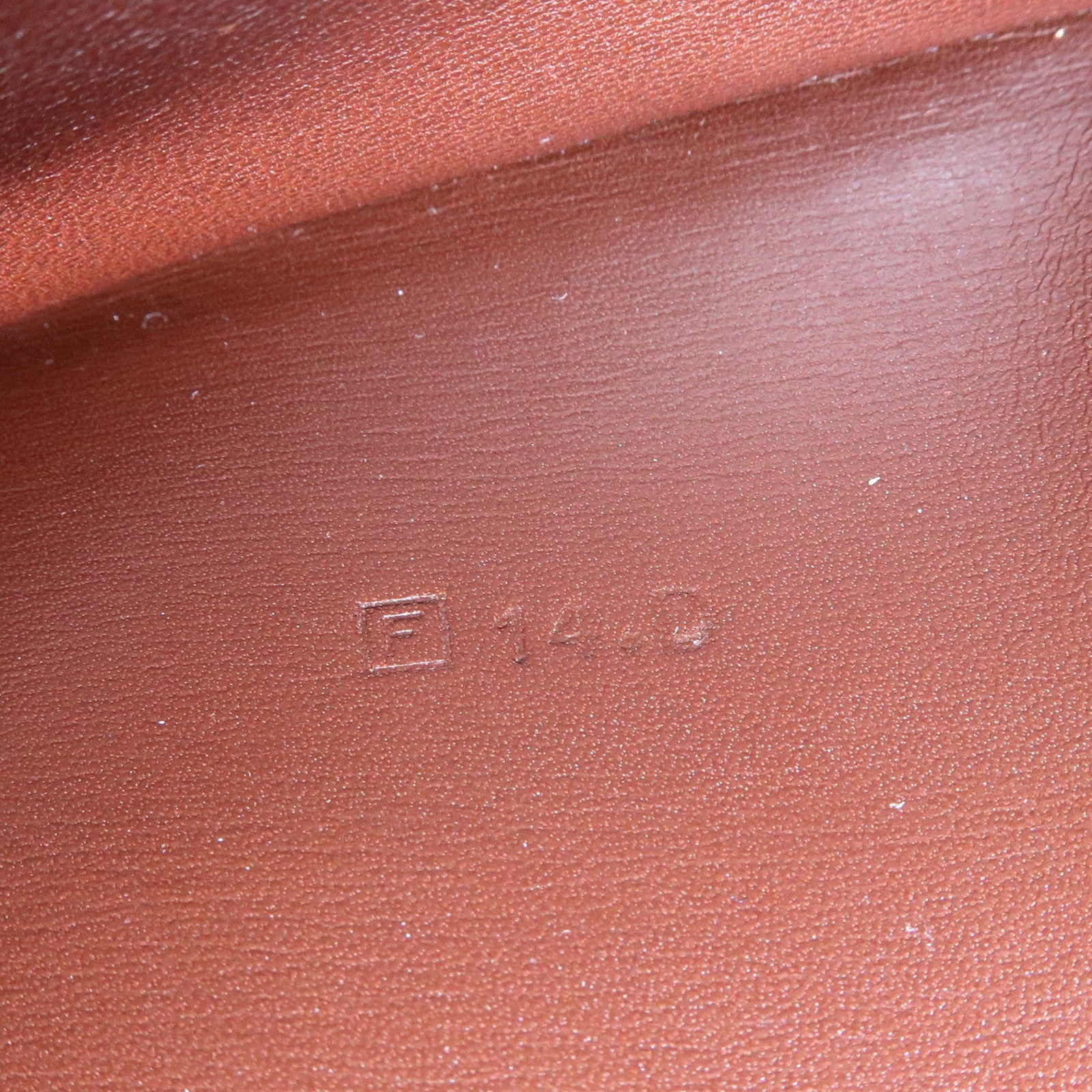 HERMES Box Calf Leather Long Bi-fold Wallet ☐FStamped Brown