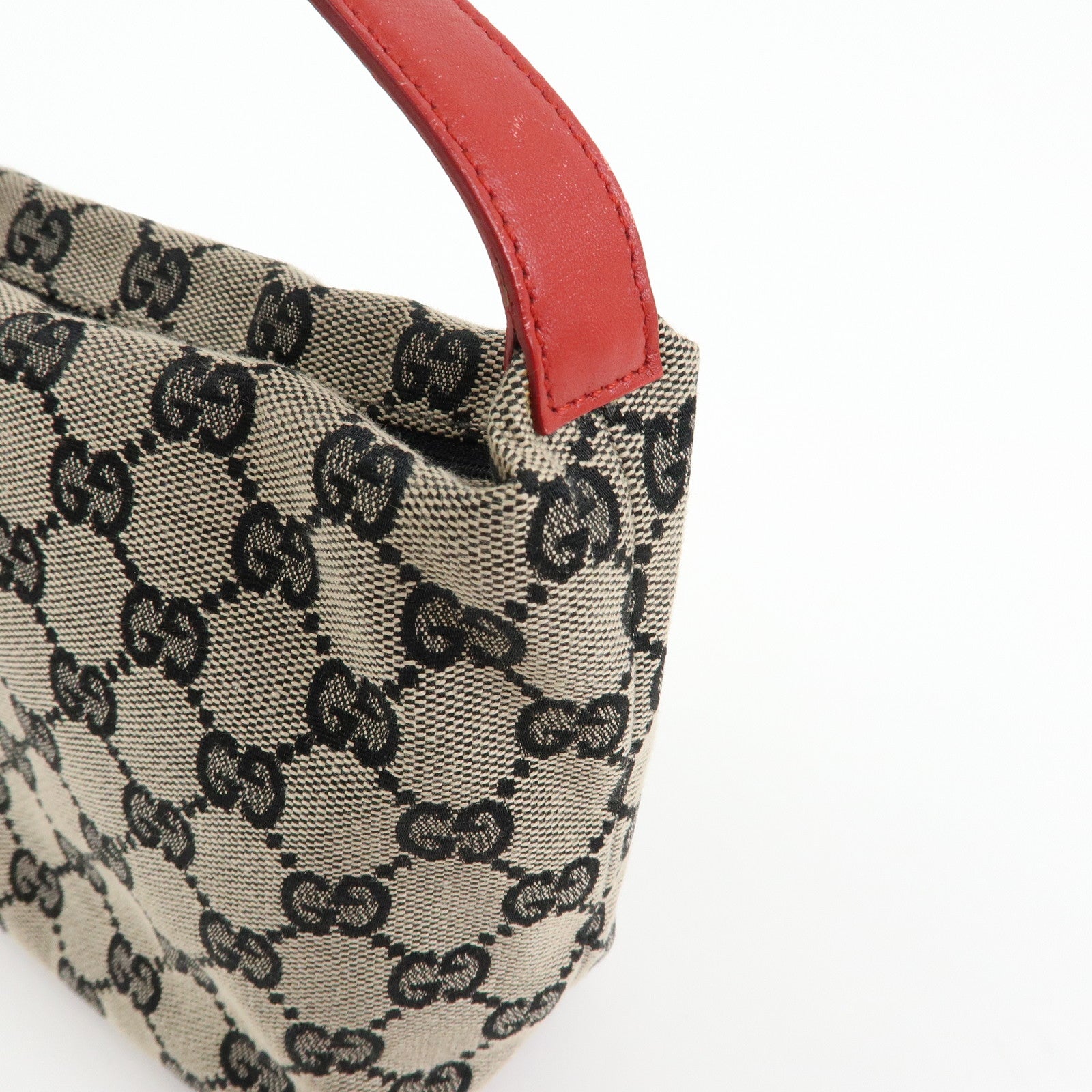GUCCI GG Canvas Leather Vanity Accessory Pochette Mini Pouch 039・1147
