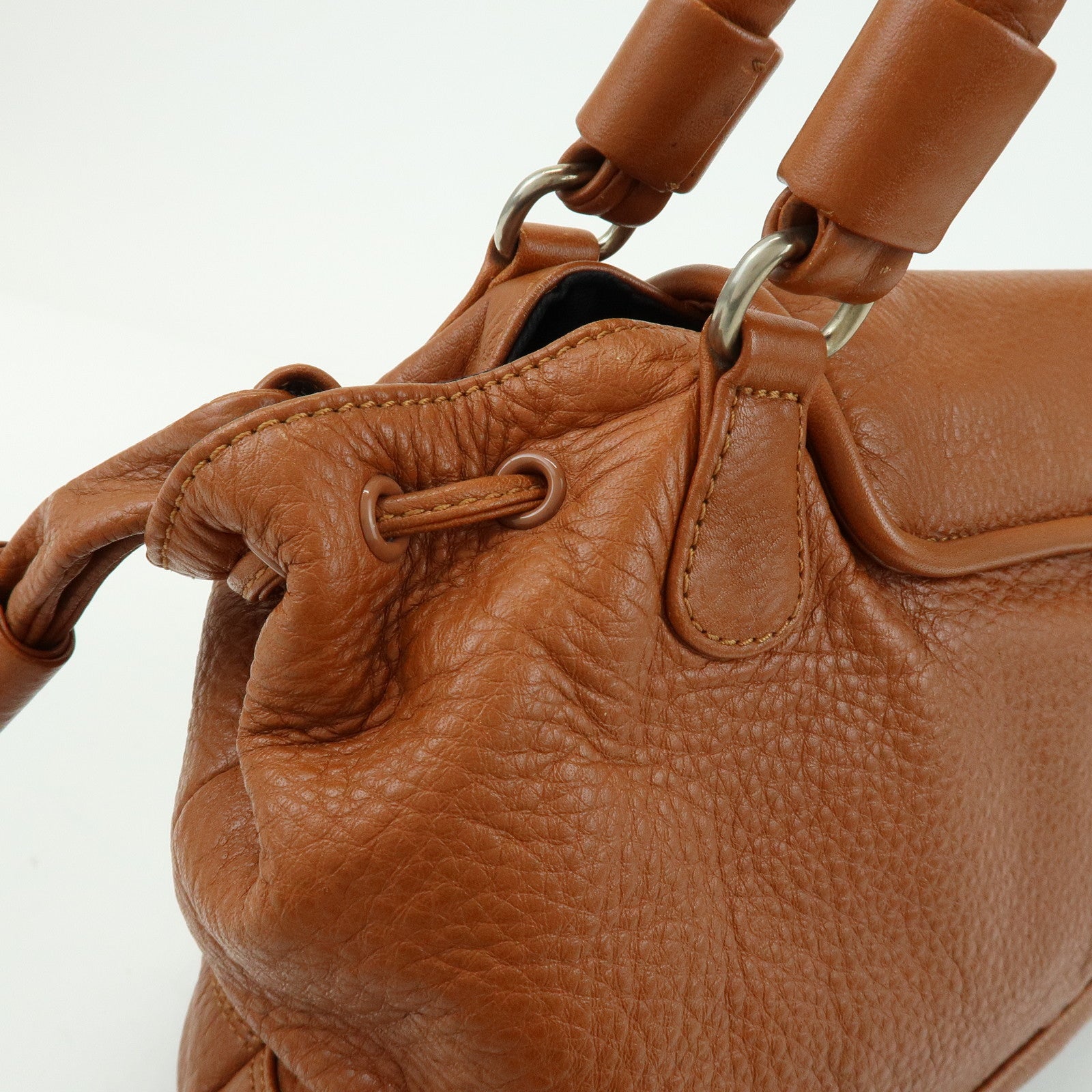Chloe See by Chloe Cherry Leather 2Way Bag Hand Bag Tassel Brown