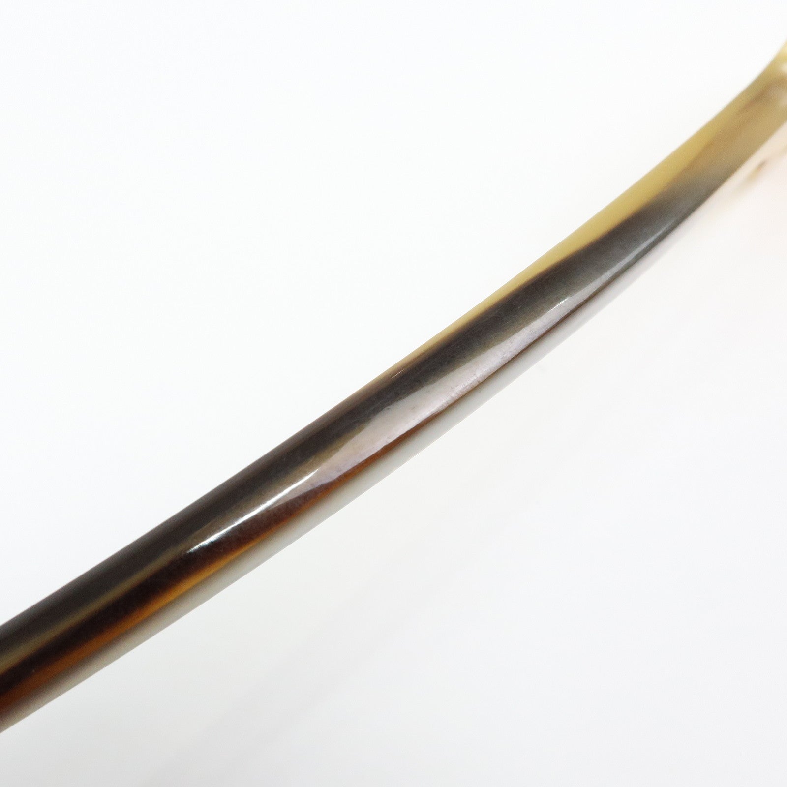 HERMES Buffalo Horn Hair Pin Rocaille Kanzashi Natural Brown