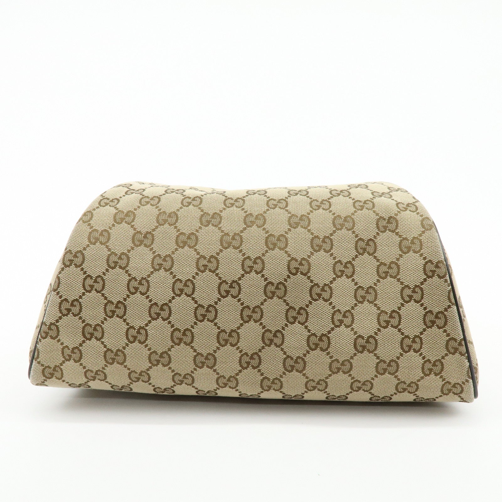 GUCCI GG Canvas Leather Backpack Rucksuck Beige Brown 449906