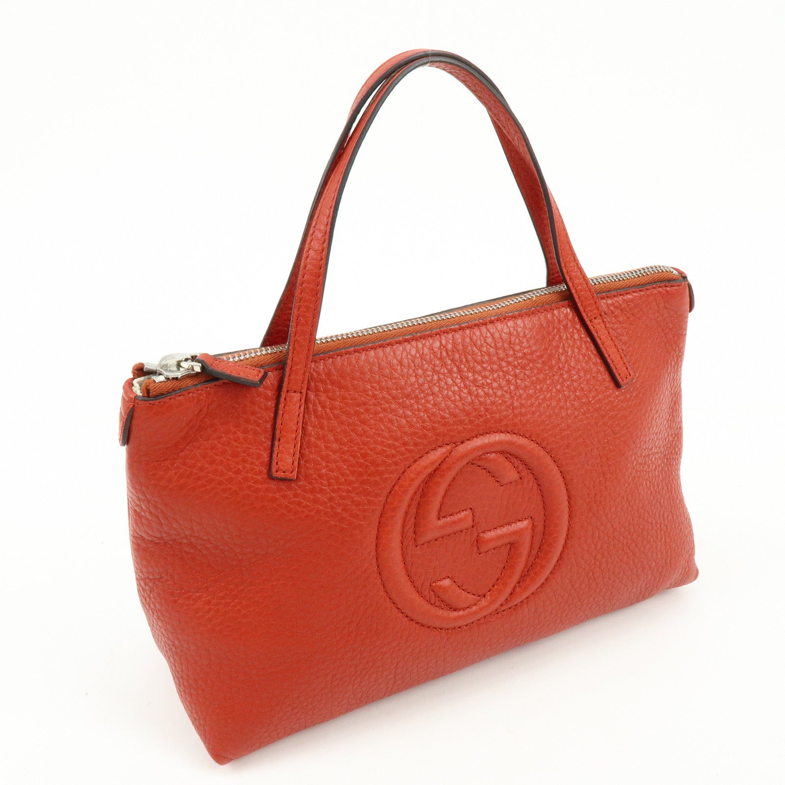 GUCCI Children's Interlocking G SOHO Leather Hand Bag Red 340618