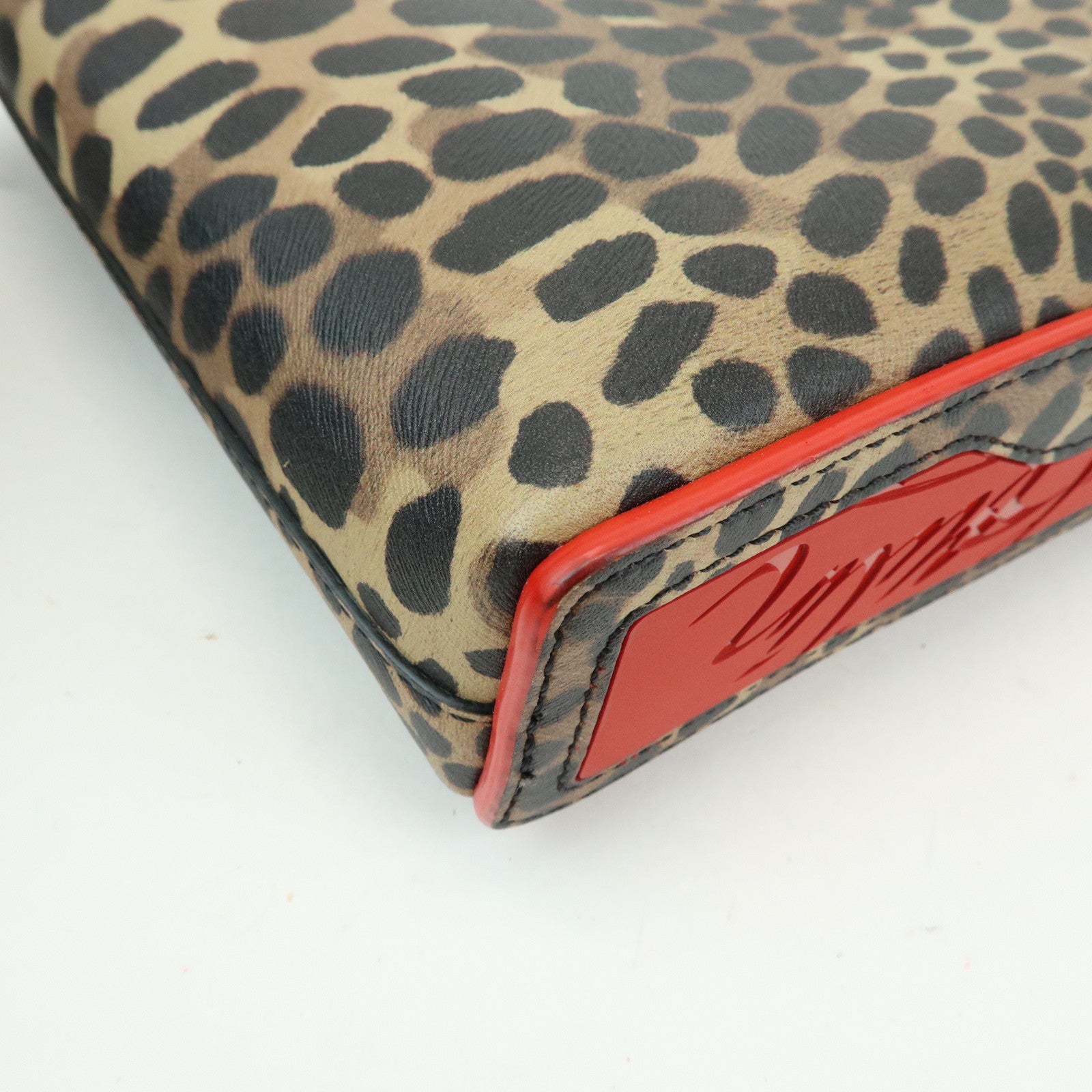 Christian Louboutin PVC Leopard 2Way Bag Hand Bag Shoulder Bag