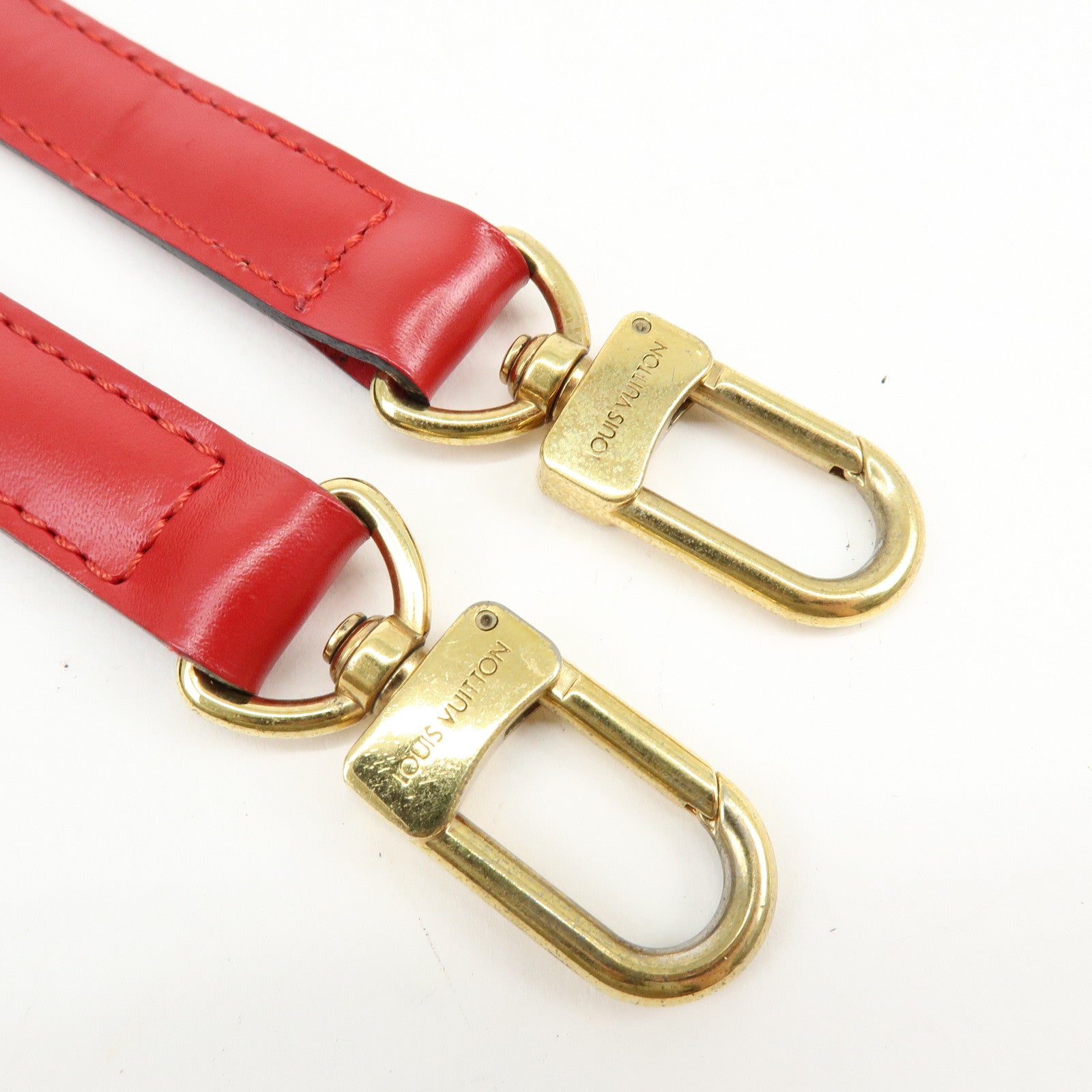Louis Vuitton Adjustable Leather Shoulder Strap For Epi Bags Red