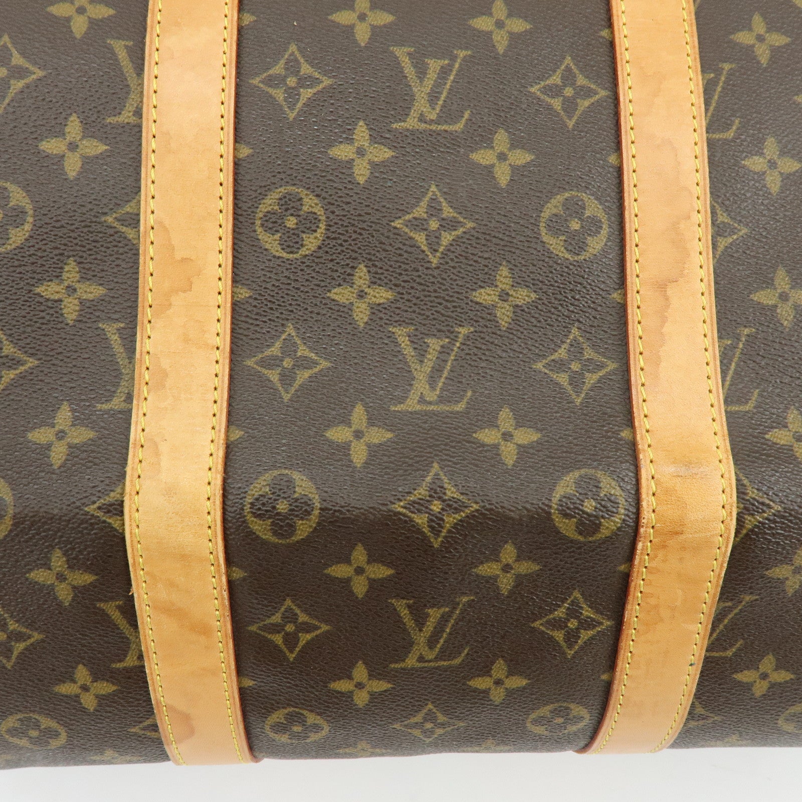 Louis Vuitton Monogram Keep All Bandouliere 55 Boston Bag Brown M41414