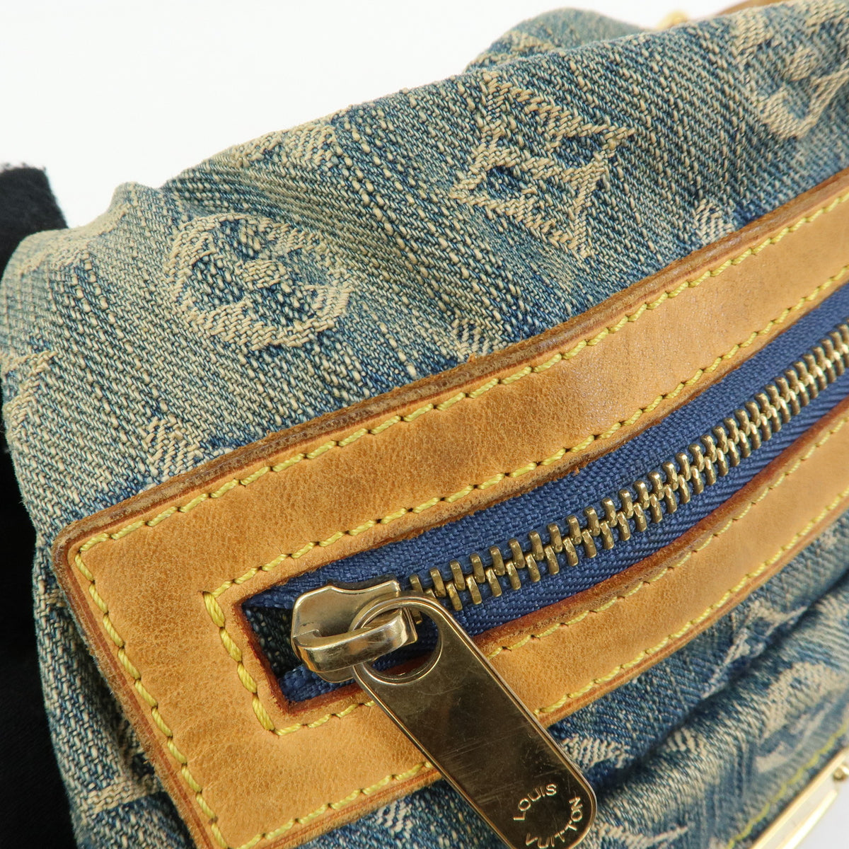 Louis Vuitton Monogram Denim Baggy PM 2Way Bag Shoulder Bag M95049