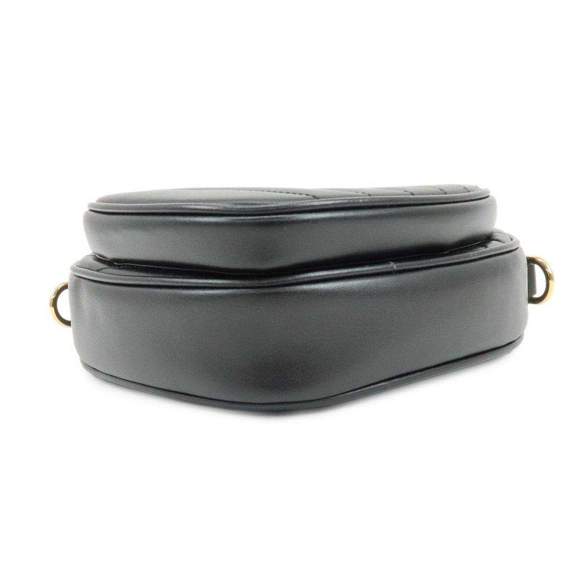 GUCCI Interlocking G Leather Shoulder Bag Crossbody Bag Black 751628