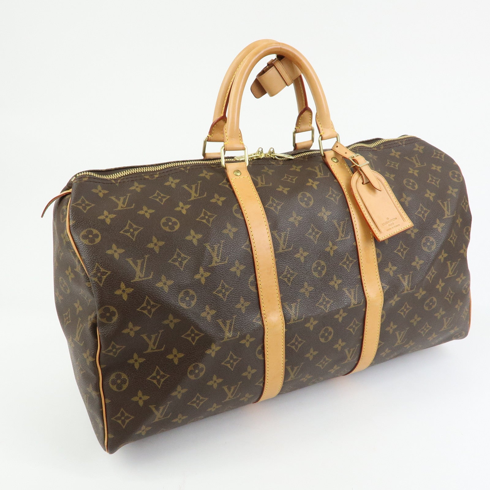 Louis Vuitton Monogram Keep All 50 Boston Bag Brown M41426