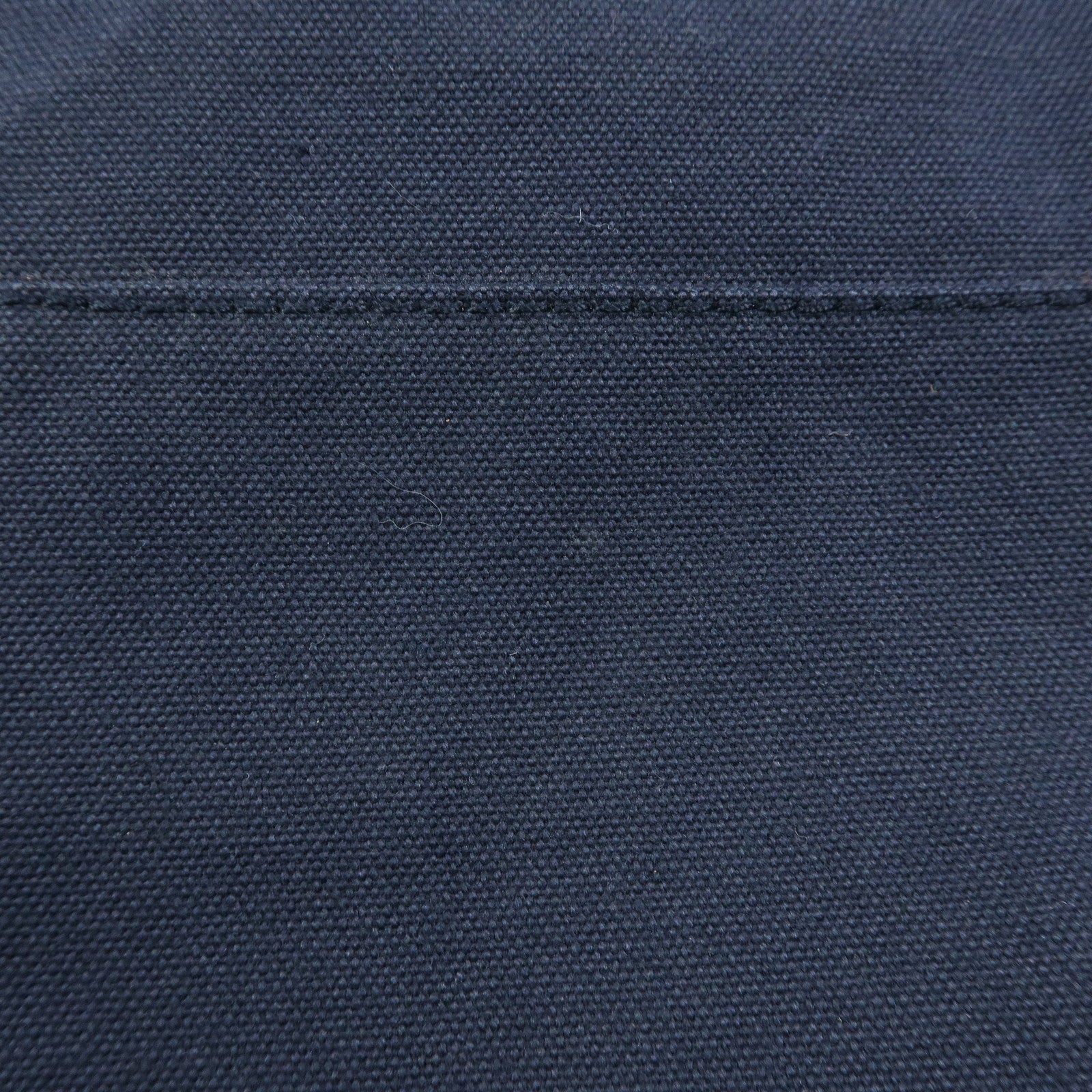 HERMES Bolide Pouch GM Cotton Leather Cosmetic Pouch Navy
