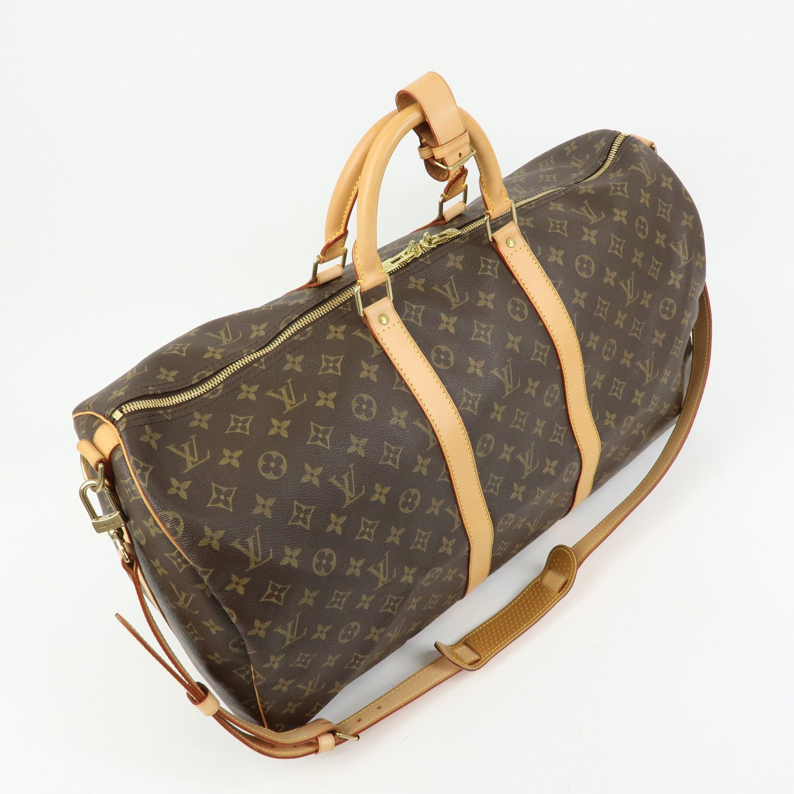 Louis Vuitton Monogram Keep All Bandouliere 55 Boston Bag M41414