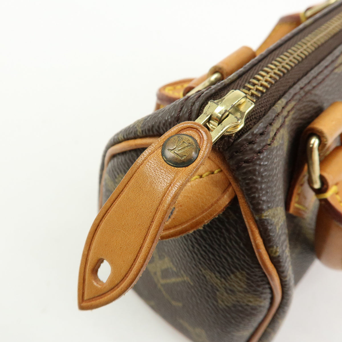 Louis Vuitton Monogram Mini Speedy Hand Bag Brown M41534