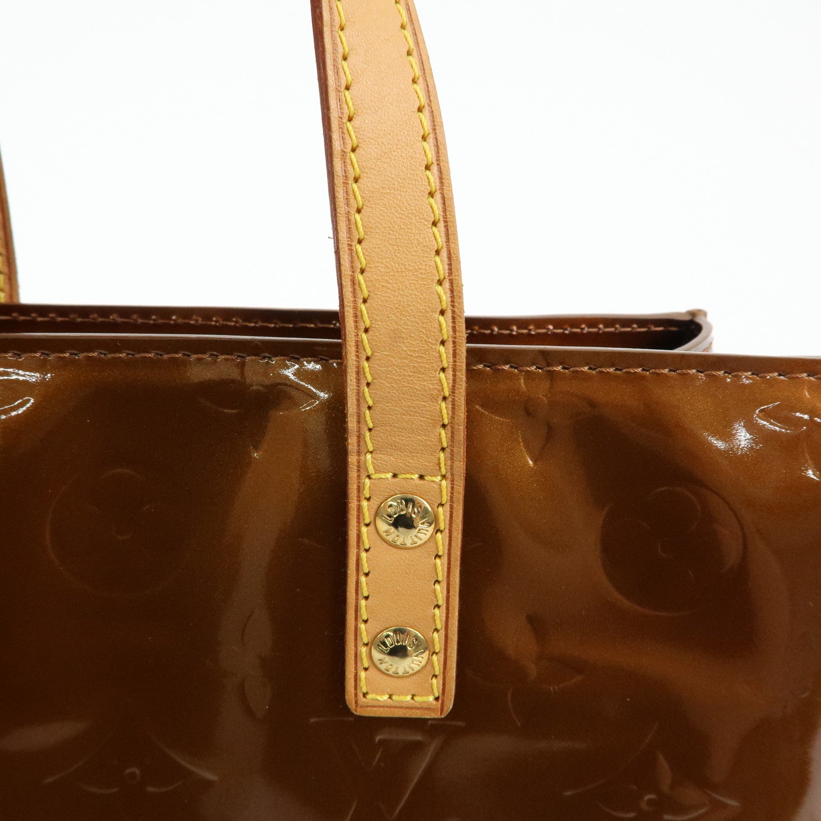 Louis Vuitton Monogram Vernis Reade PM Hand Bag Tote Bag Bronze M91146