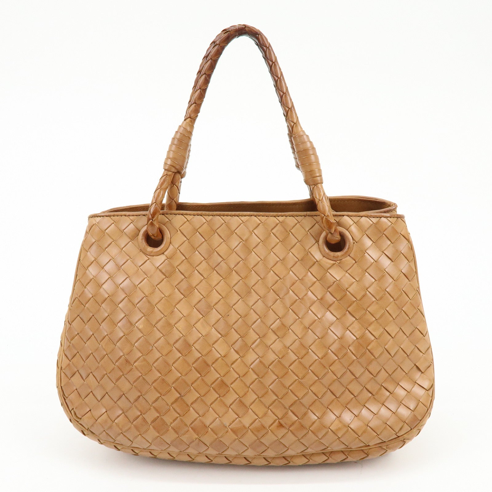 BOTTEGA VENETA Intrecciato Leather Tote Bag Brown 10691006161NAT