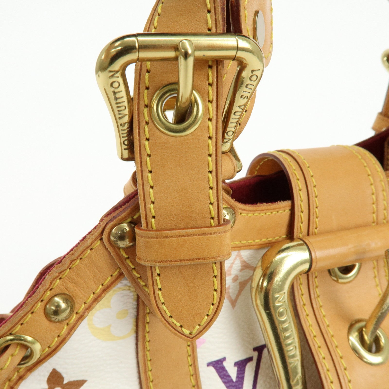 Louis Vuitton Monogram Multicolor Teda PM Hand Bag Blanc M92348