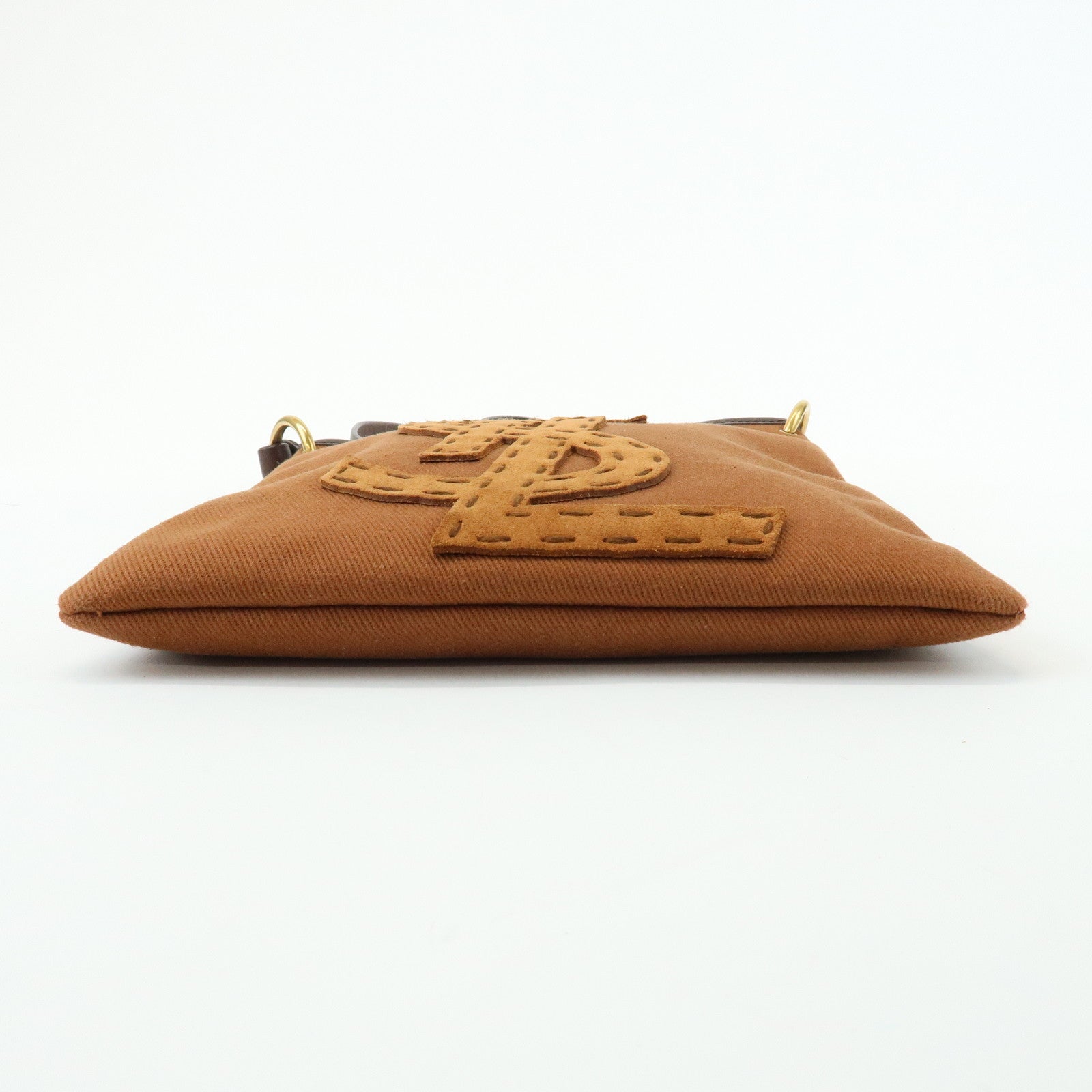 SAINT LAURENT PARIS Kahara Cassandra Canvas Leather Shoulder Bag