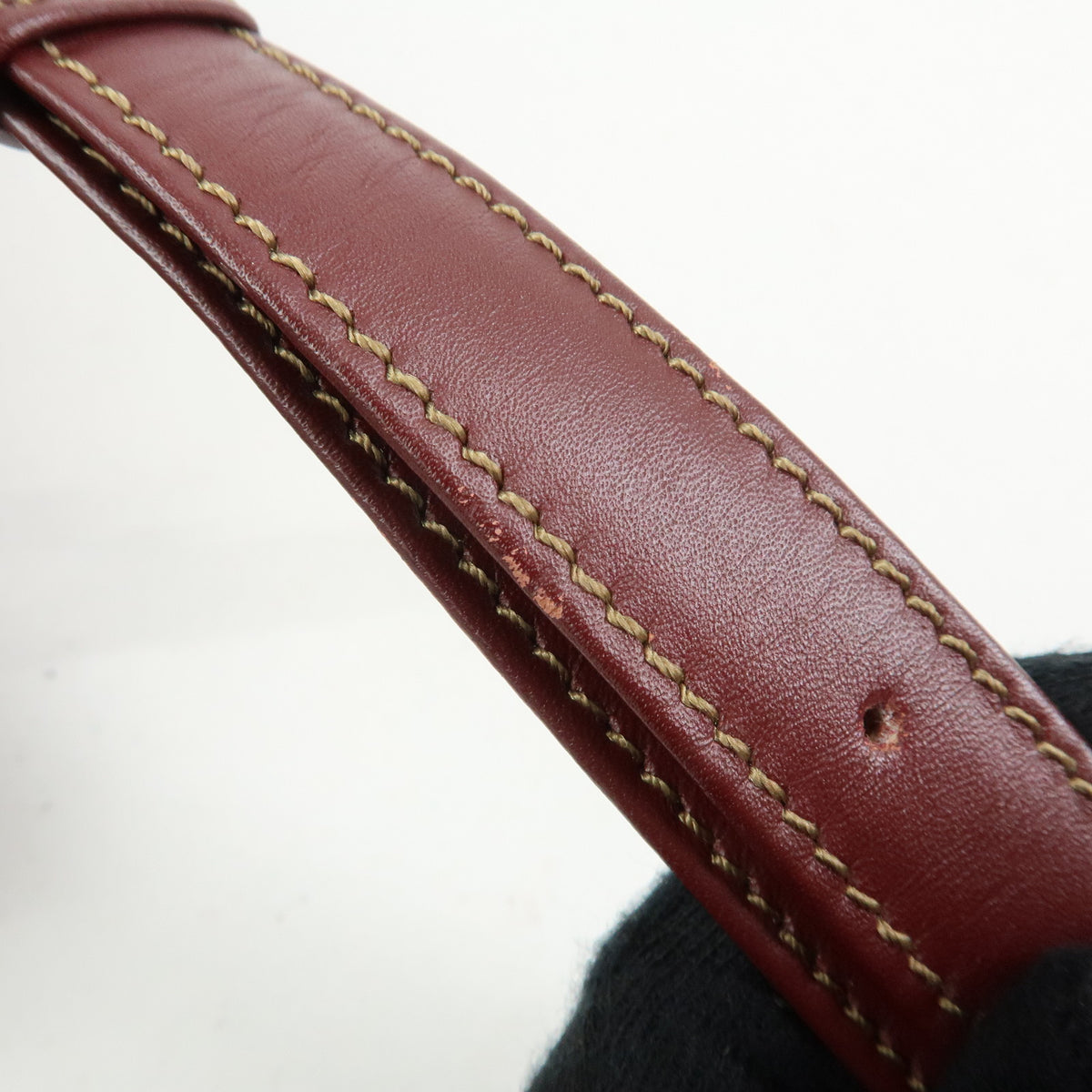Cartier Must de Cartier Leather Drawstring Mini Shoulder Bag Bordeaux