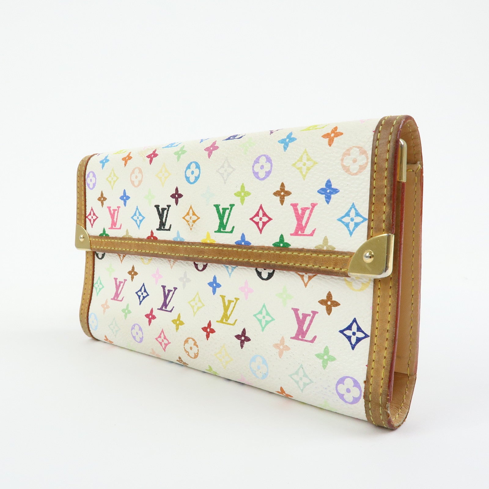 Louis Vuitton Monogram Porte Trezor International Wallet Blanc M92659