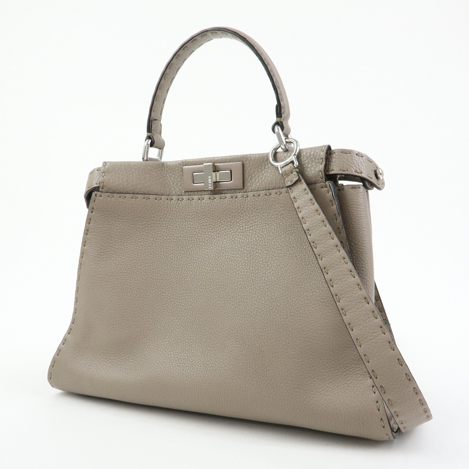 FENDI Peekaboo Medium Celleria 2Way Bag Hand Bag Shoulder Bag 8BN290