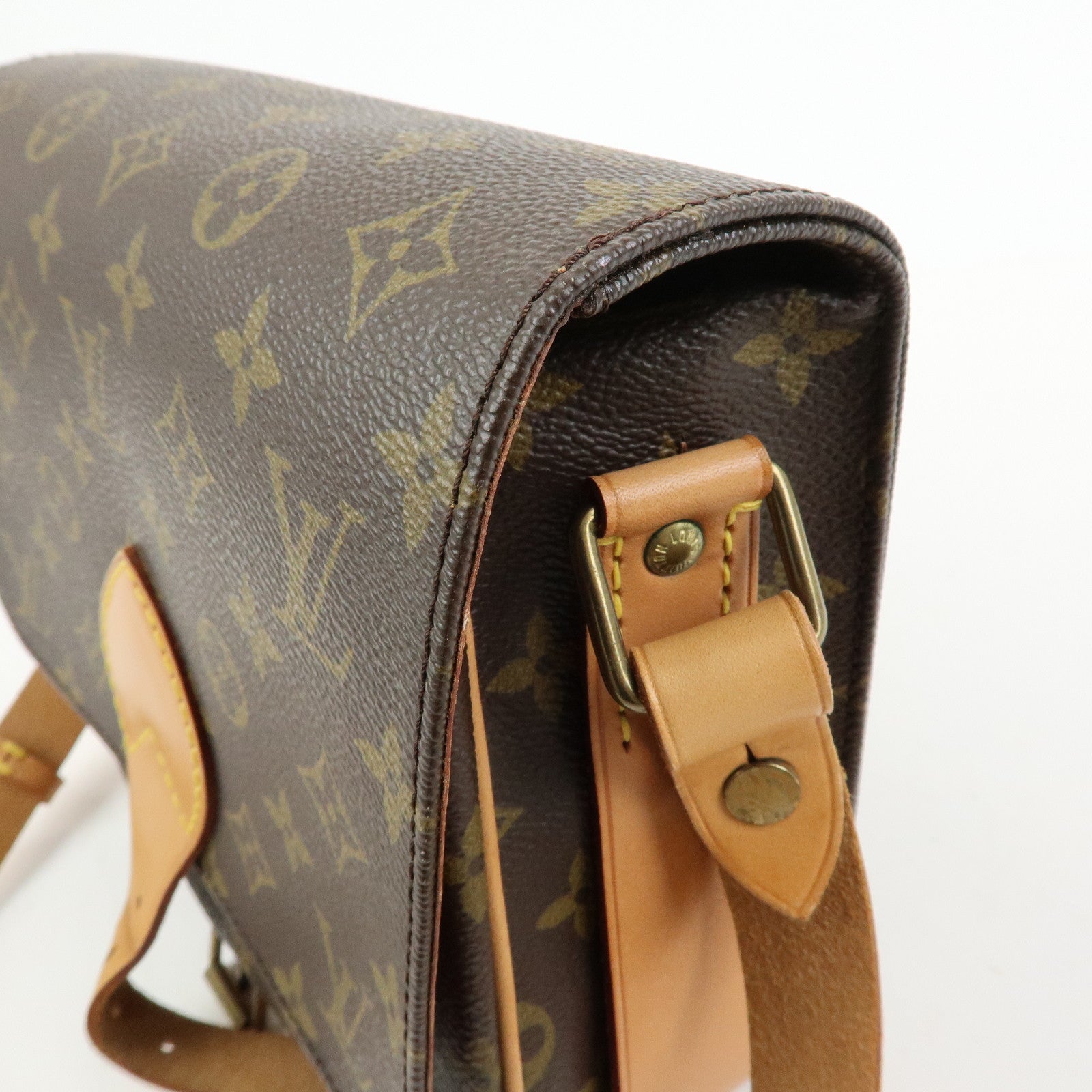 Louis Vuitton Monogram Cartouchiere MM  Shoulder Bag Brown M51253