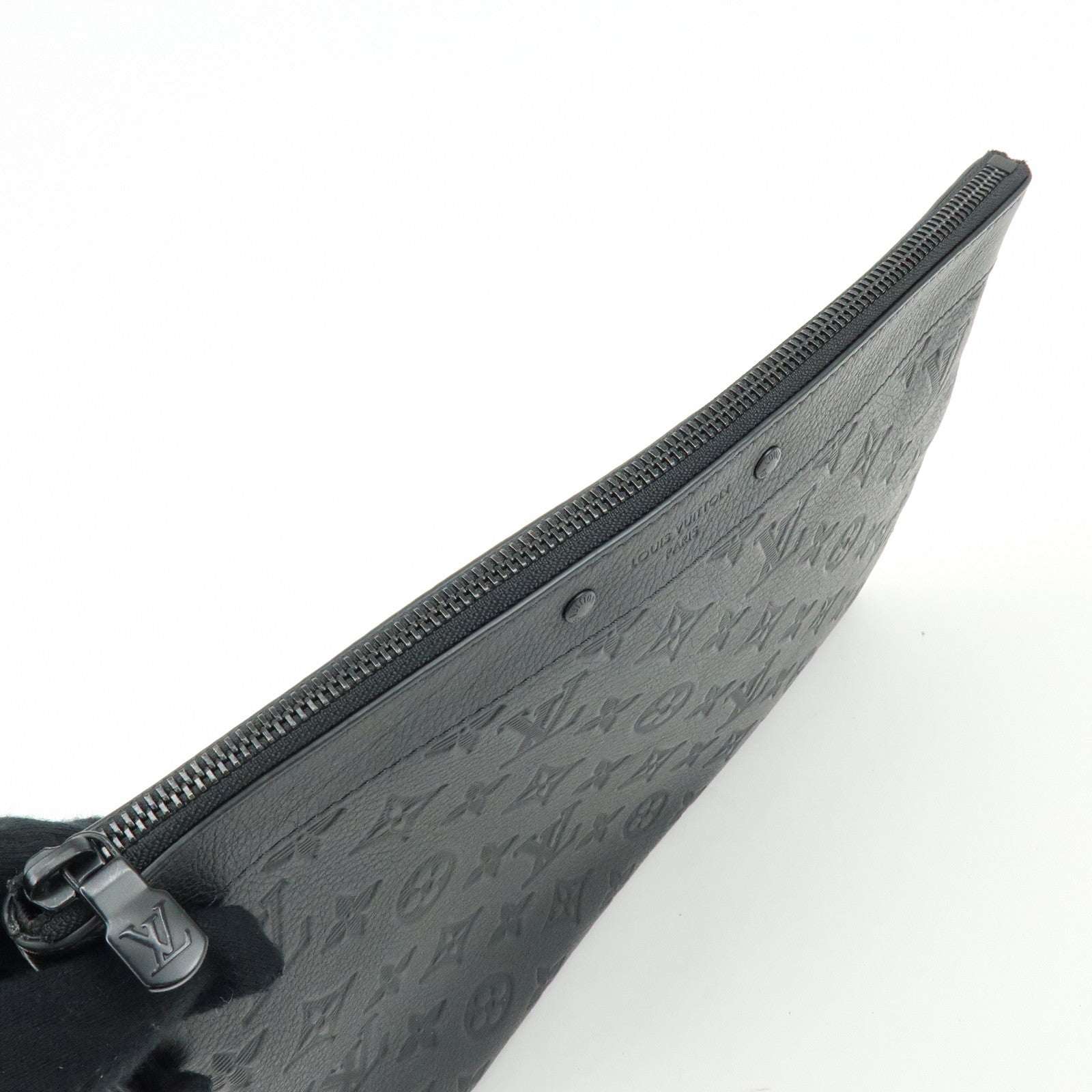 Louis Vuitton Monogram Shadow Leather Pochette To-Go Clutch Bag M81570