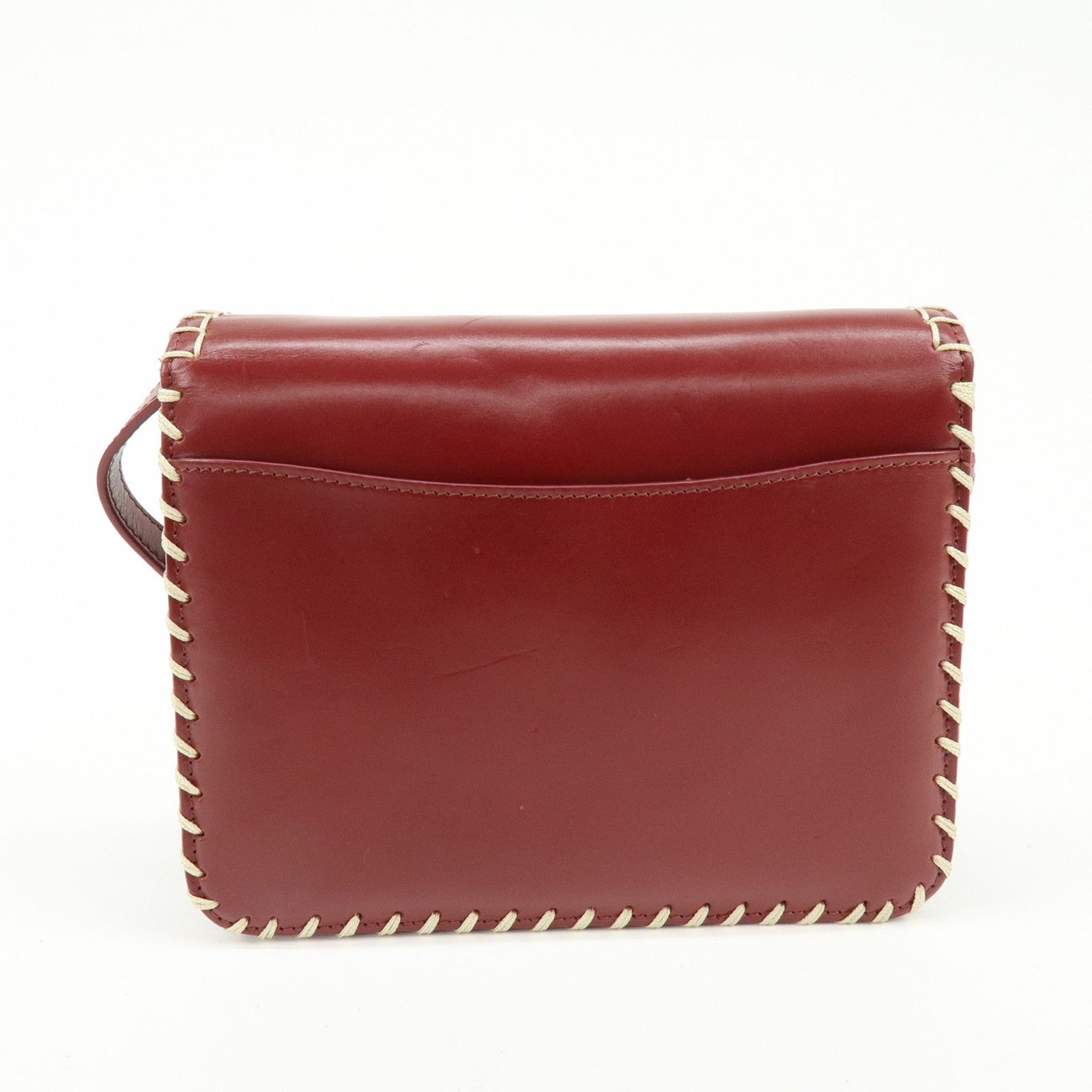 Chloe KATTIE Leather Shoulder Bag Crossbody Bag Wine Red