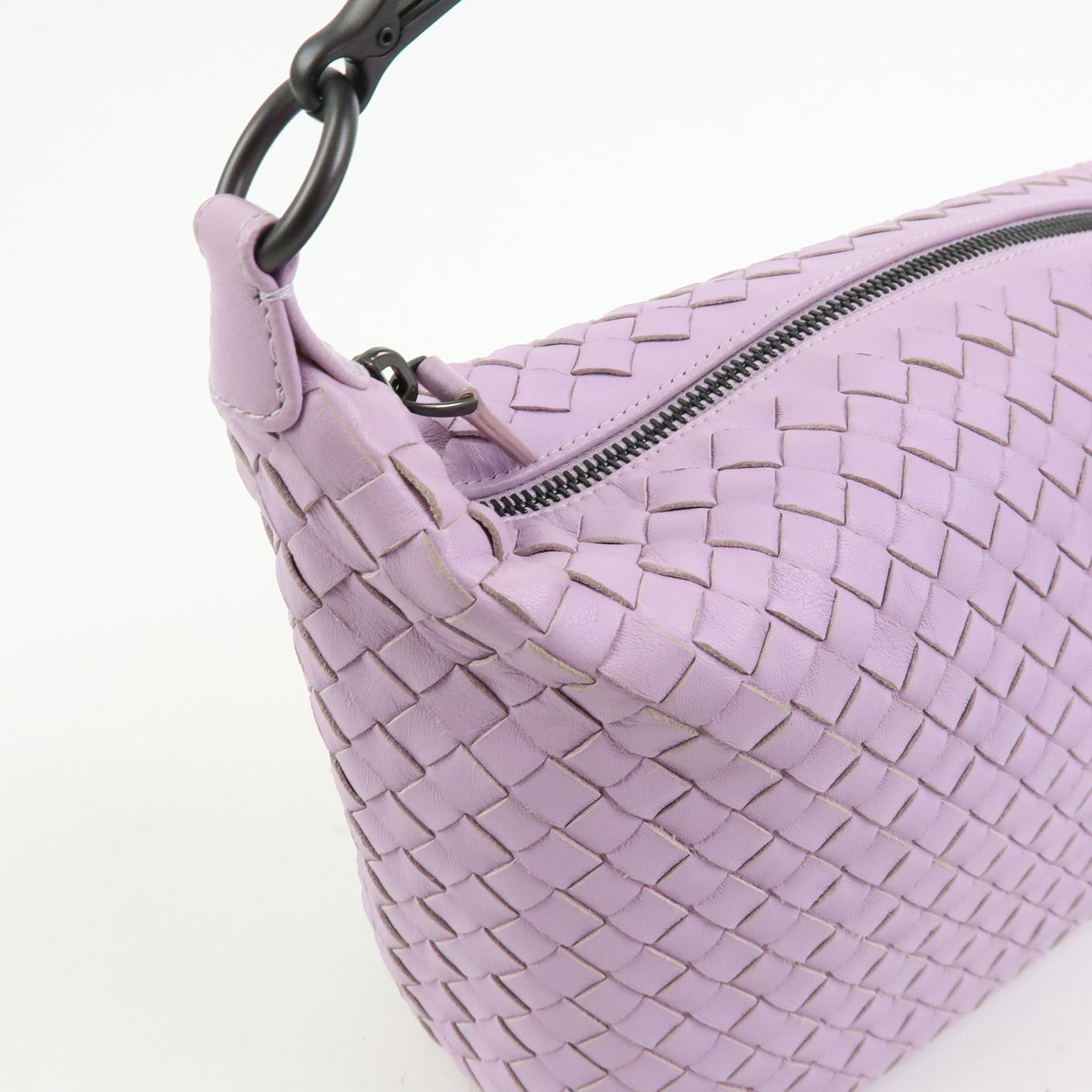 BOTTEGA VENETA Intrecciato Leather Shoulder Bag Lavender 239988