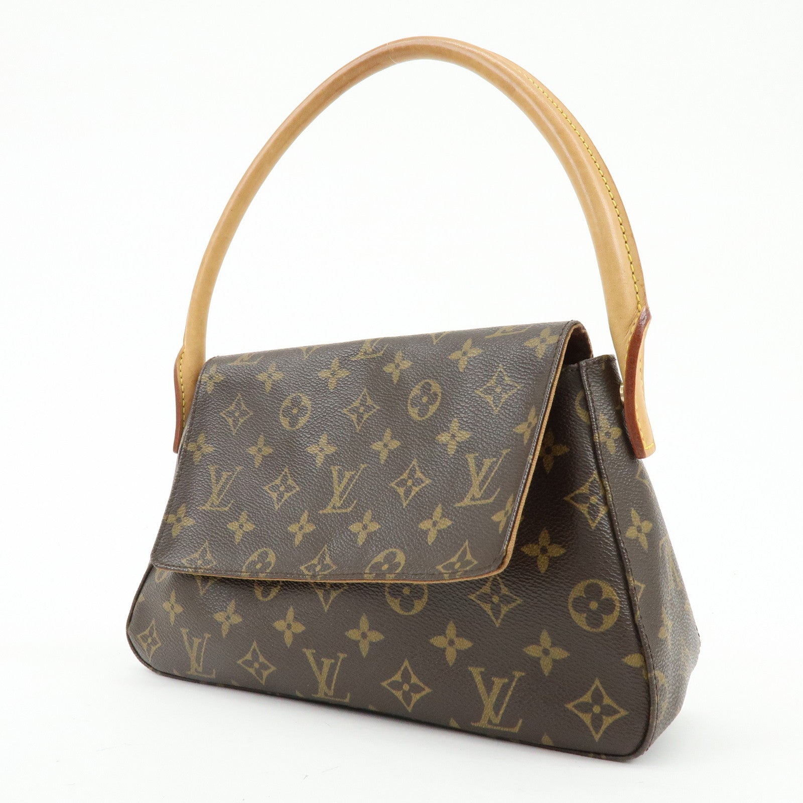 Louis Vuitton Monogram Mini Looping Shoulder Bag Hand Bag Brown M51147