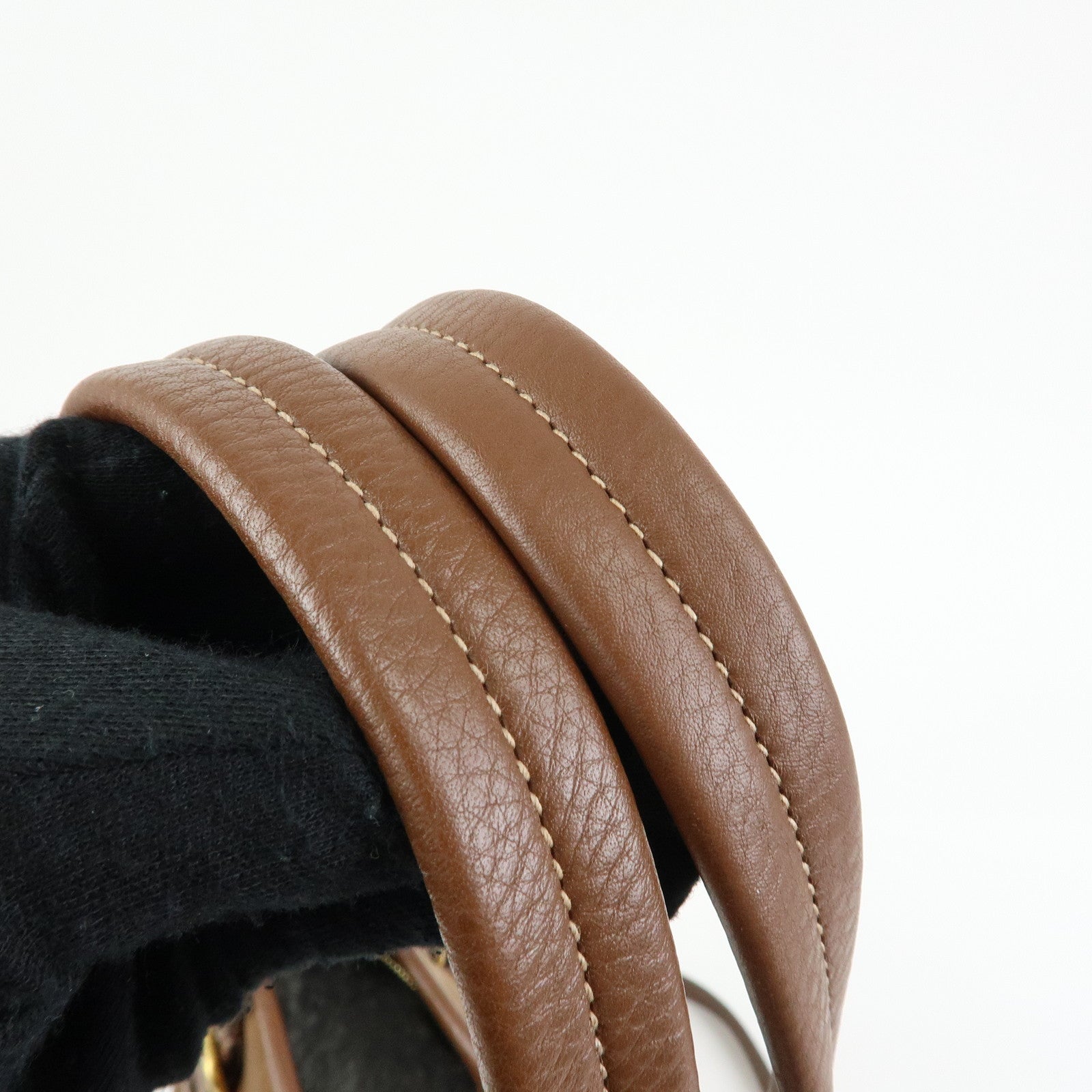 PRADA Logo Nylon Leather 2Way Bag Shoulder Bag Brown BR4991