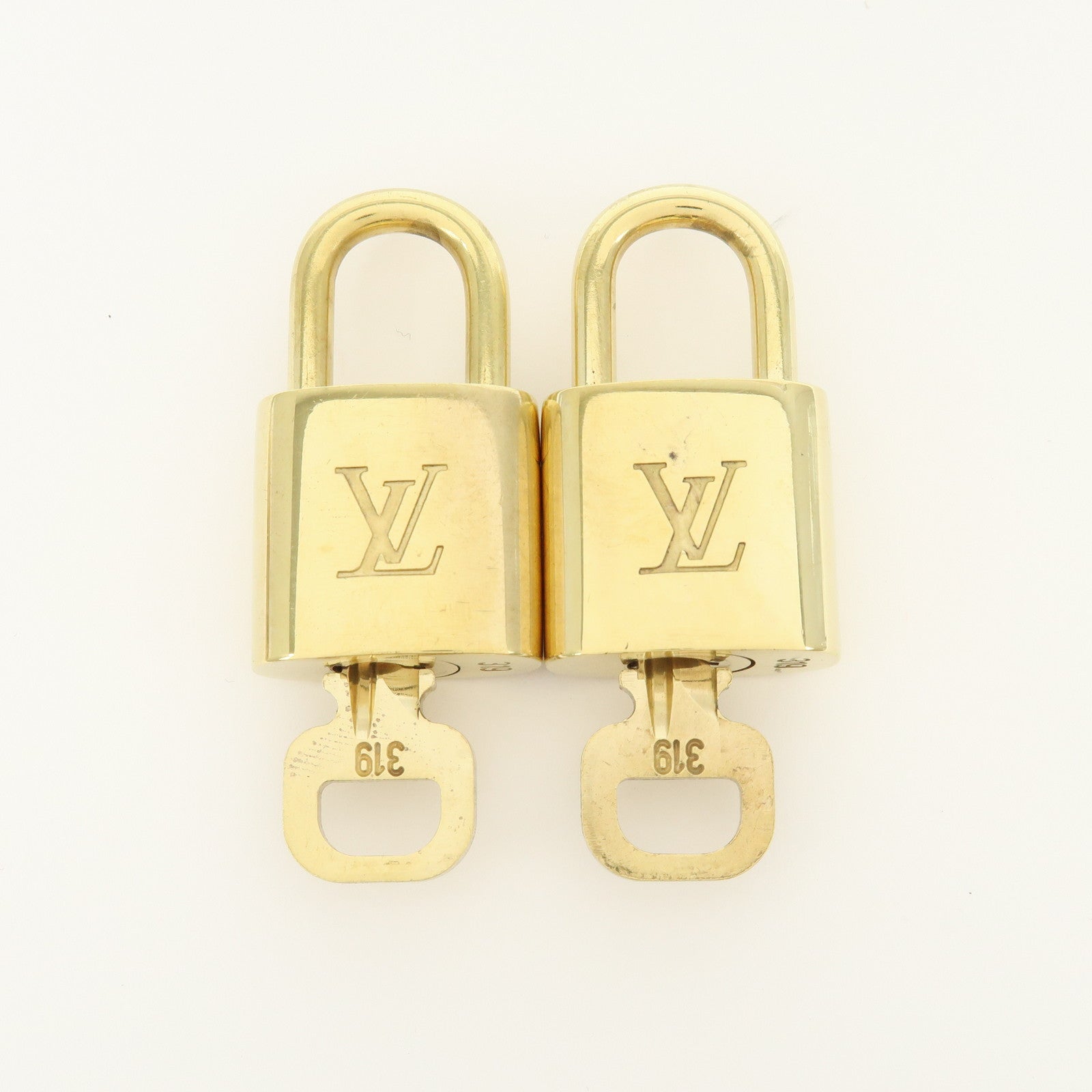 Louis Vuitton Lot of 10 Lock & Key Cadena Key Lock Gold