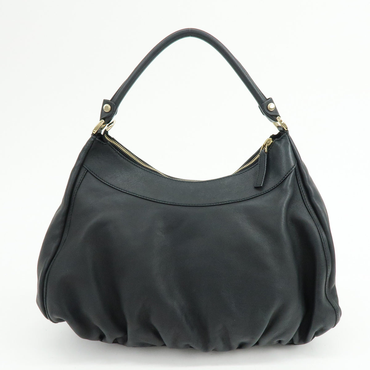 GUCCI Abbey Leather Shoulder Bag Hand Bag Black 189833