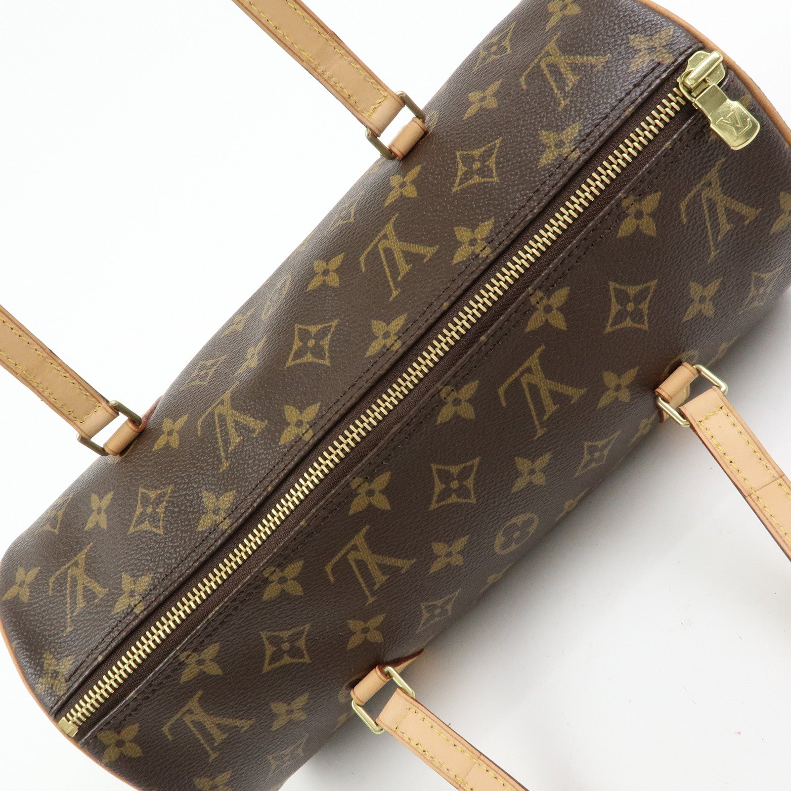 Louis Vuitton Monogram Papillon 30 Hand Bag & Pouch Brown M51385