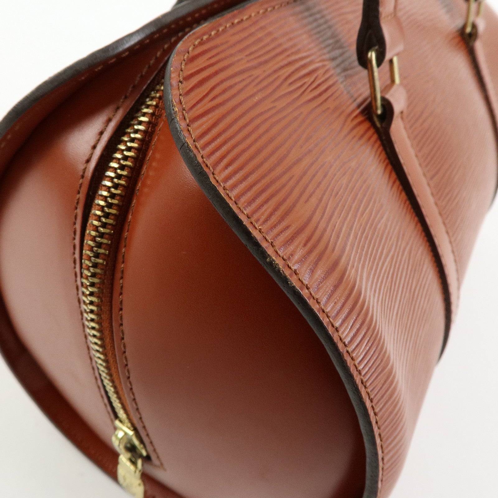 Louis Vuitton Epi Soufflot Leather Hand Bag Kenya Brown M52223