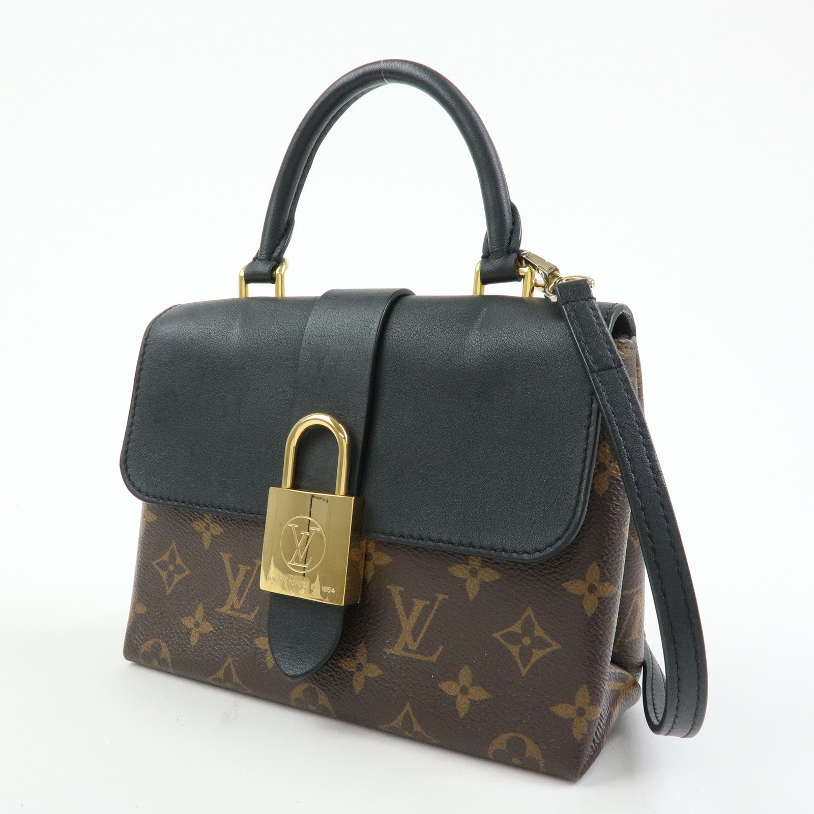 Louis Vuitton Monogram Locky BB 2Way Shoulder Bag Brown Noir M44141