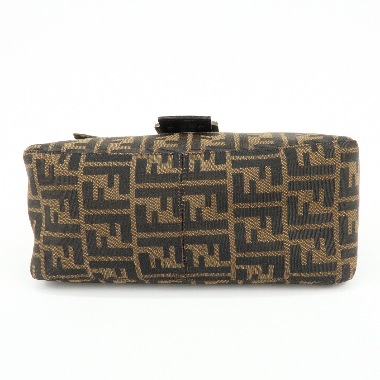 FENDI Mamma Baguette Zucca Canvas Leather Shoulder Bag Hand Bag 26325