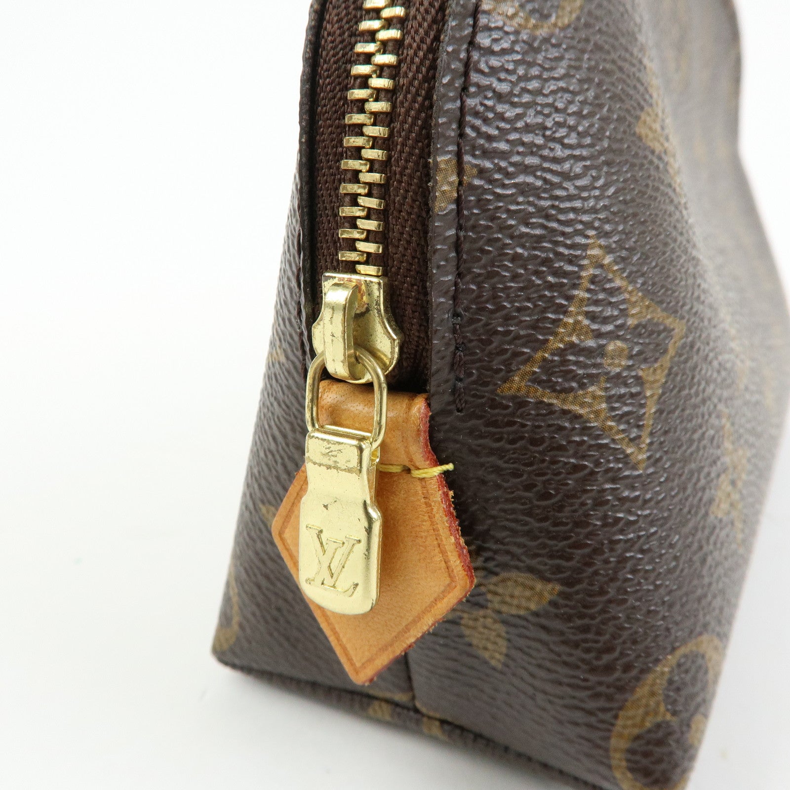 Louis Vuitton Monogram Pochette Cosmetic PM Pouch Brown M47515