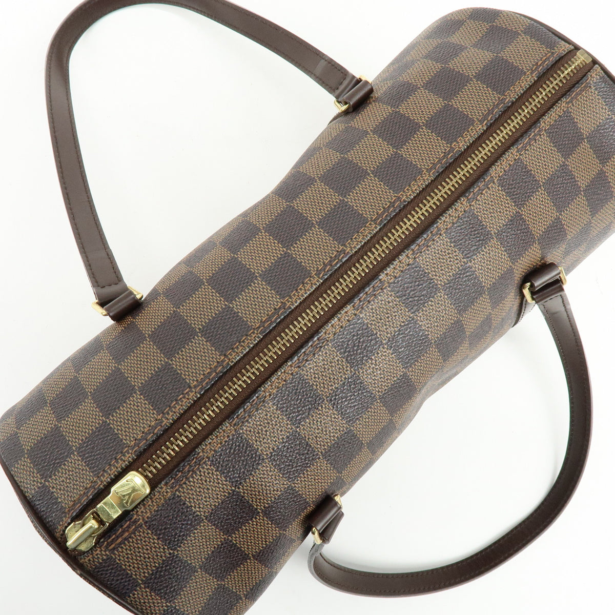 Louis Vuitton Damier Ebene Papillon 30 Hand Bag & Pouch Brown N51303