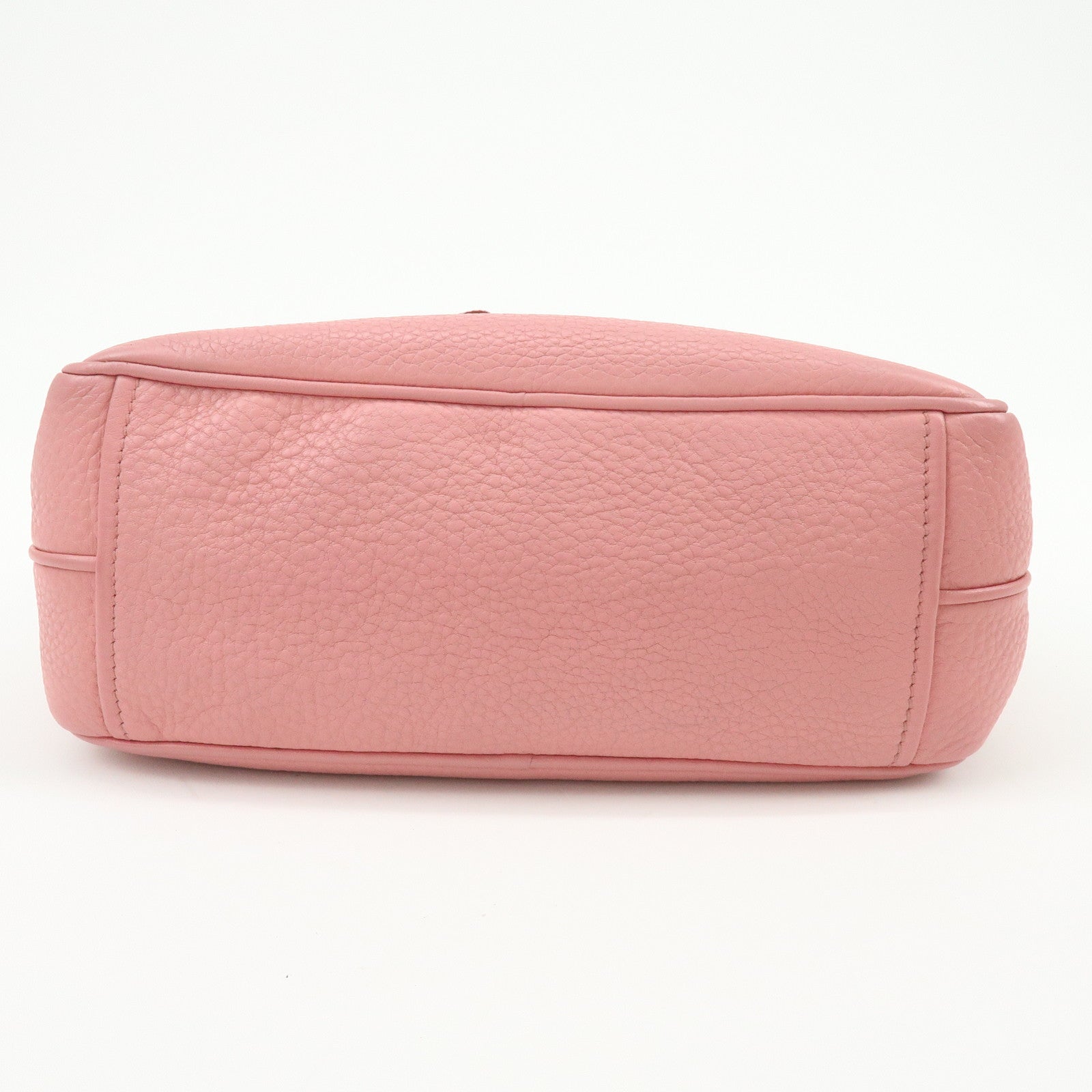 PRADA Logo Leather Shoulder Bag Crossbody Bag Camera Bag Pink