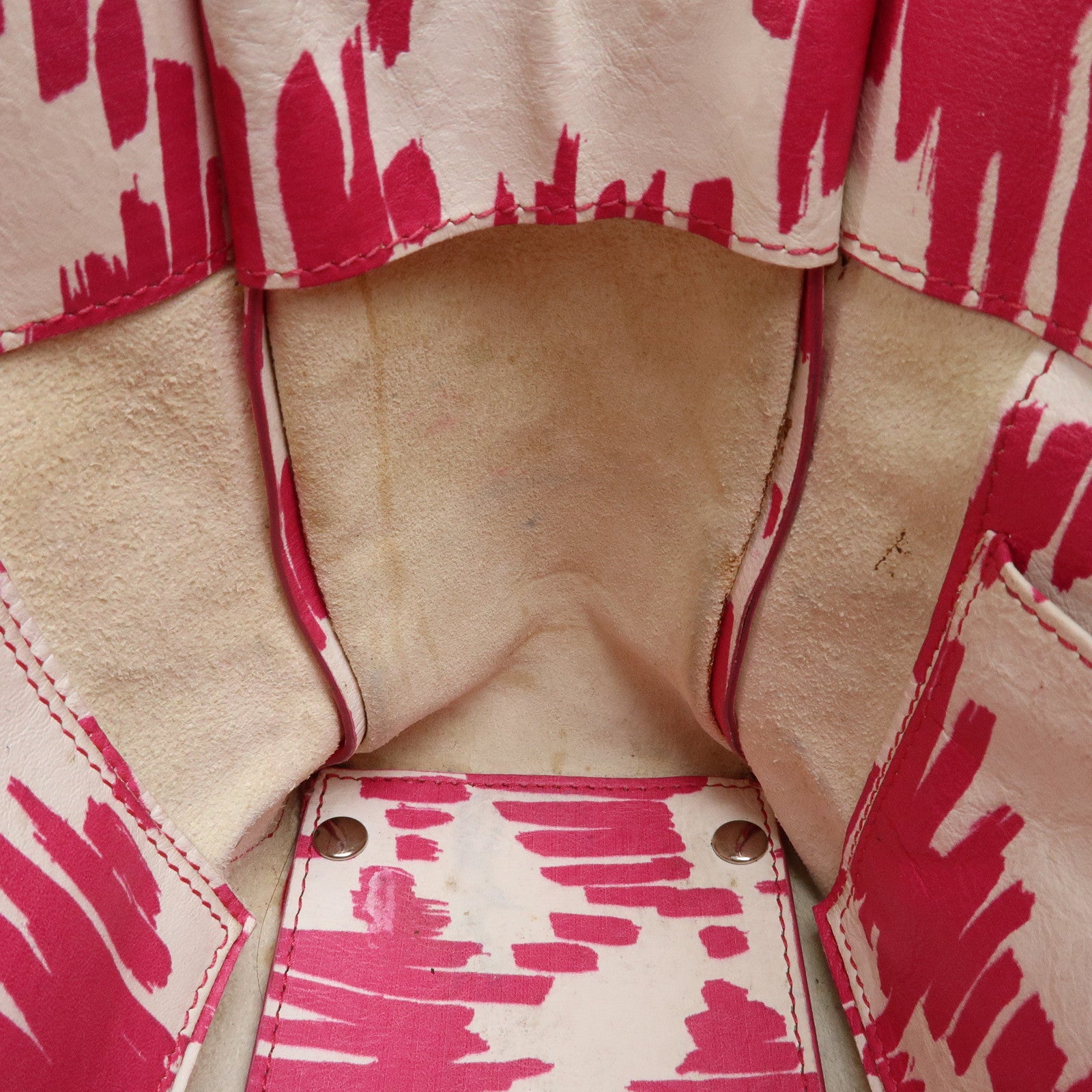 BALENCIAGA Leather Mini Paper 2Way Bag Tote Bag Hand Bag Pink 338585