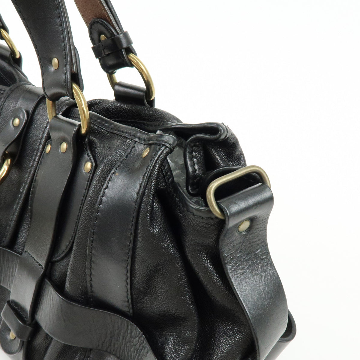 Chloe Kerala Leather Shoulder Bag Hand Bag Satchel Bag Black