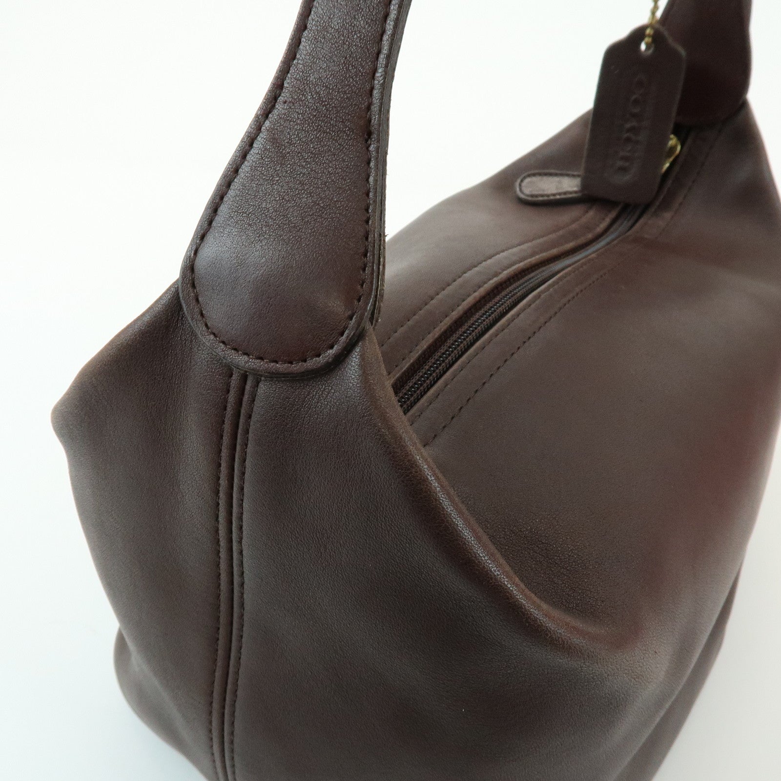 COACH Set of 3 Leather Hand Bag Shoulder Bag Brown Red
