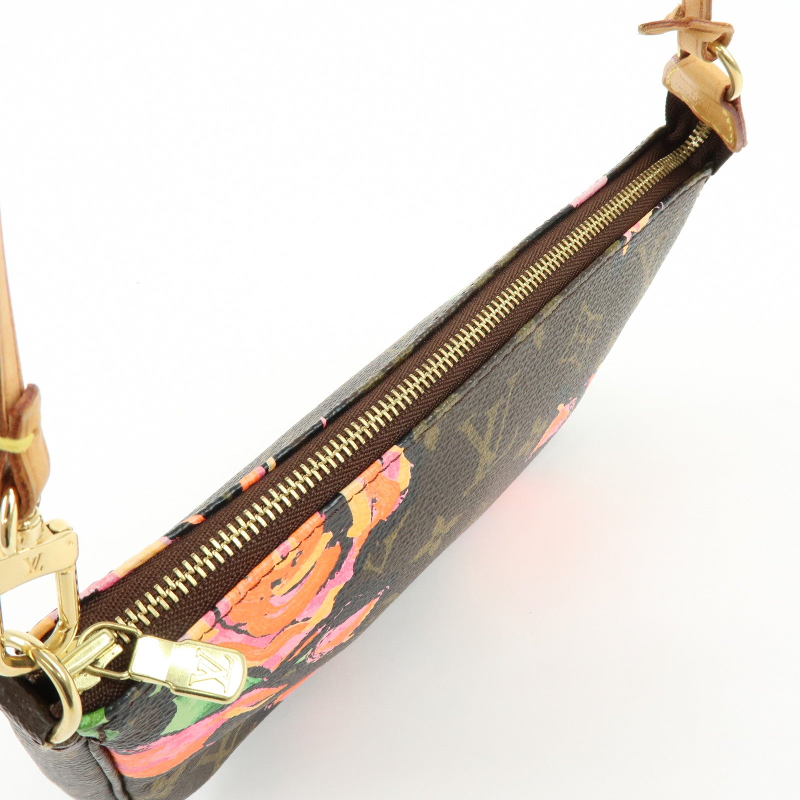 Louis Vuitton Monogram Rose Pochette Accessoires Hand Bag Pouch M48615