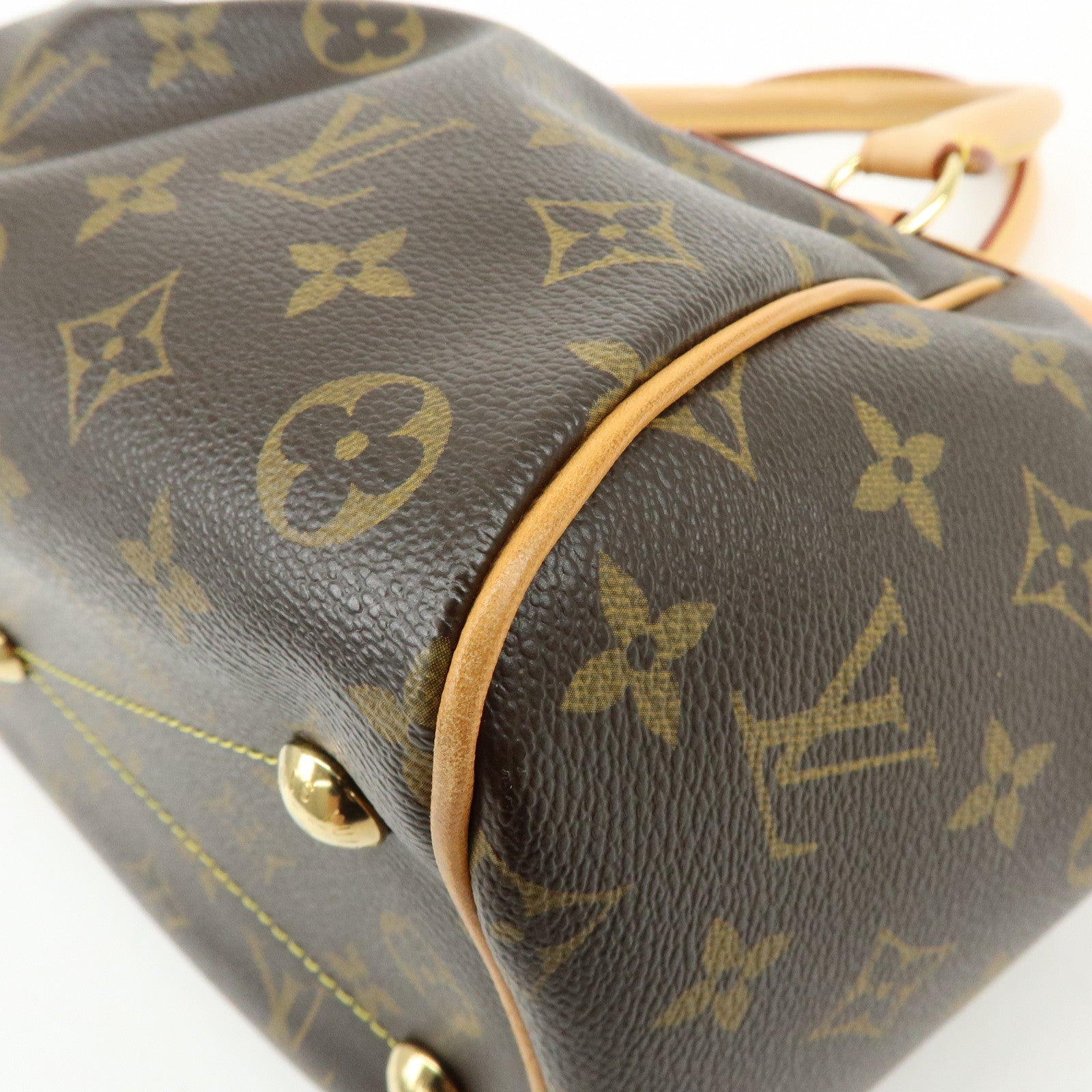 Louis Vuitton Monogram Tivoli PM Hand Bag Shoulder Bag Brown M40143